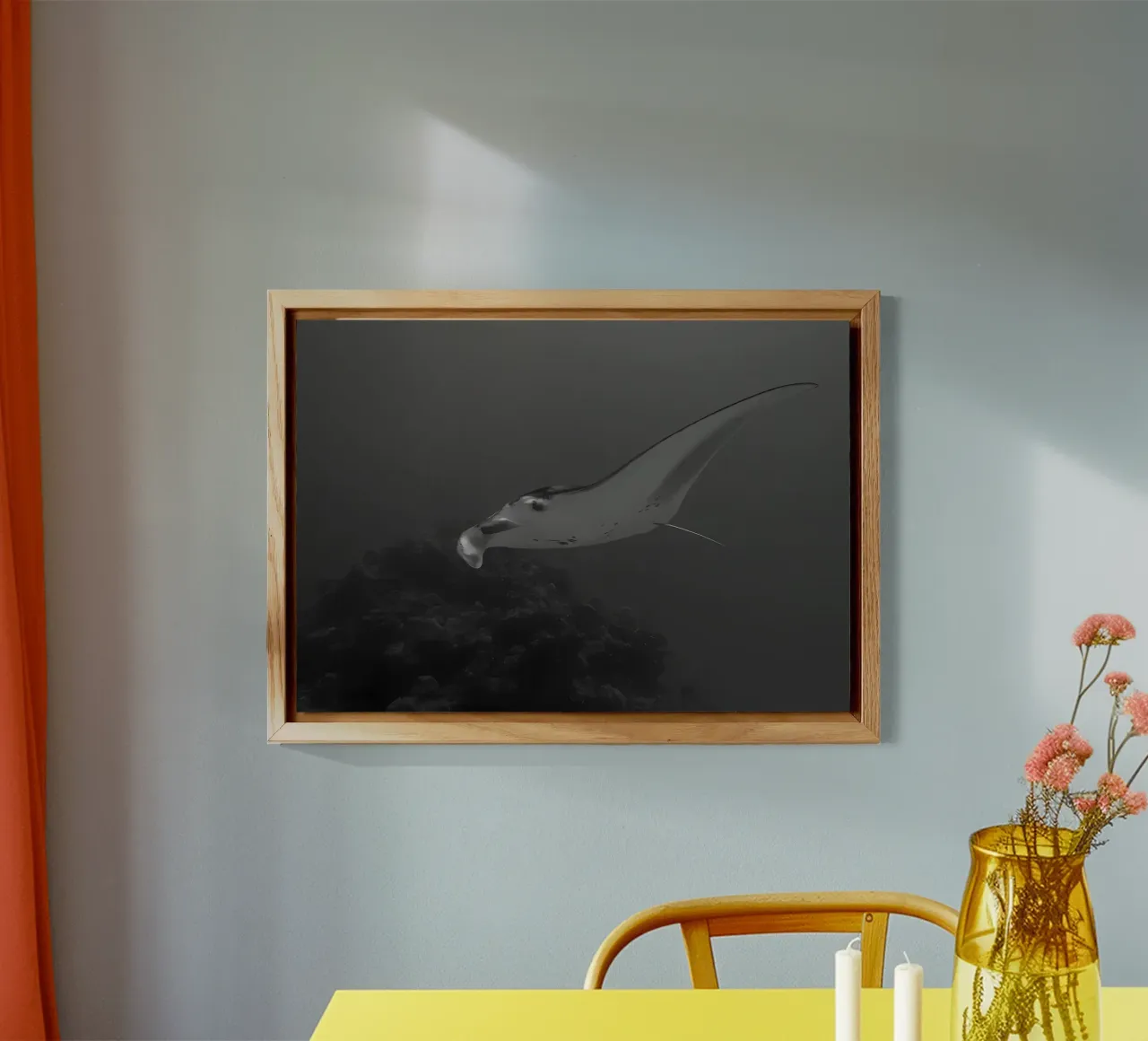 Donna che si tuffa in acqua alluminio dibond da Eames