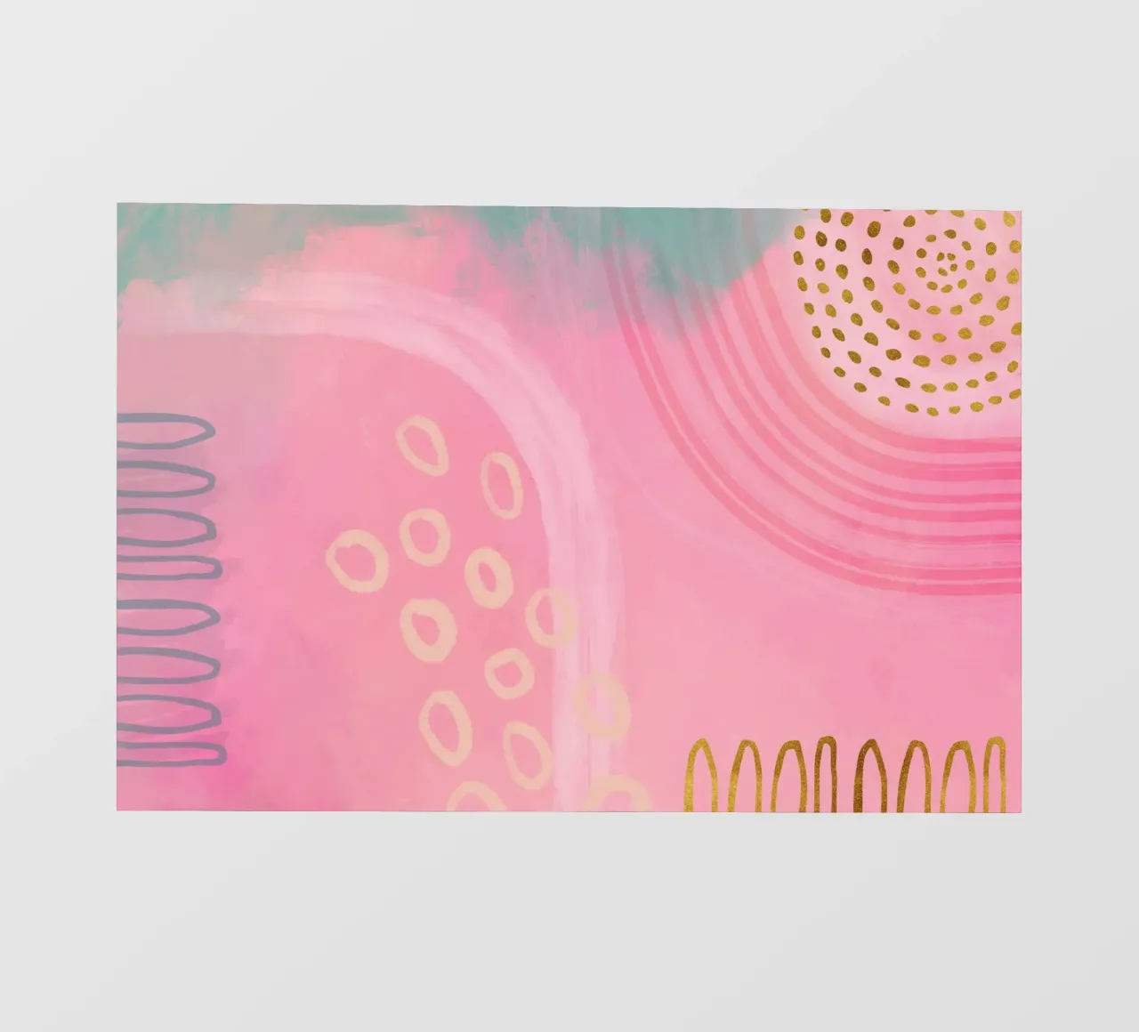 Rosa Boho Vibes Mix stravagante telo in pvc da Andrea Haase Modern Home