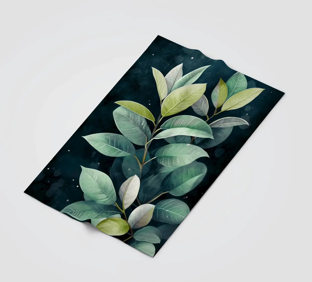 Natural plants fleece blanket by Justyna Jaszke JBJart