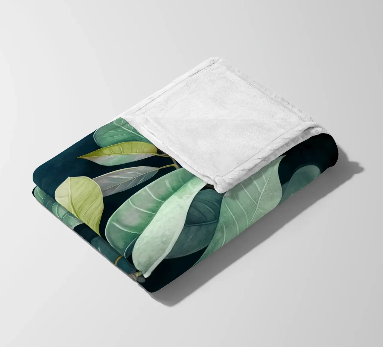 Natural plants fleece blanket by Justyna Jaszke JBJart