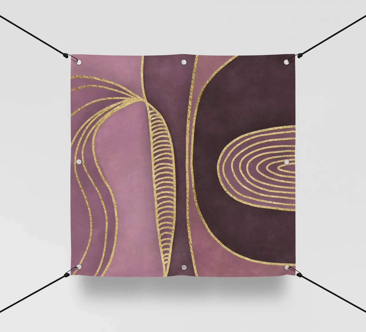 Forme d'arte di metà secolo Quarzo rosa oro telo in pvc da Andrea Haase Modern Home