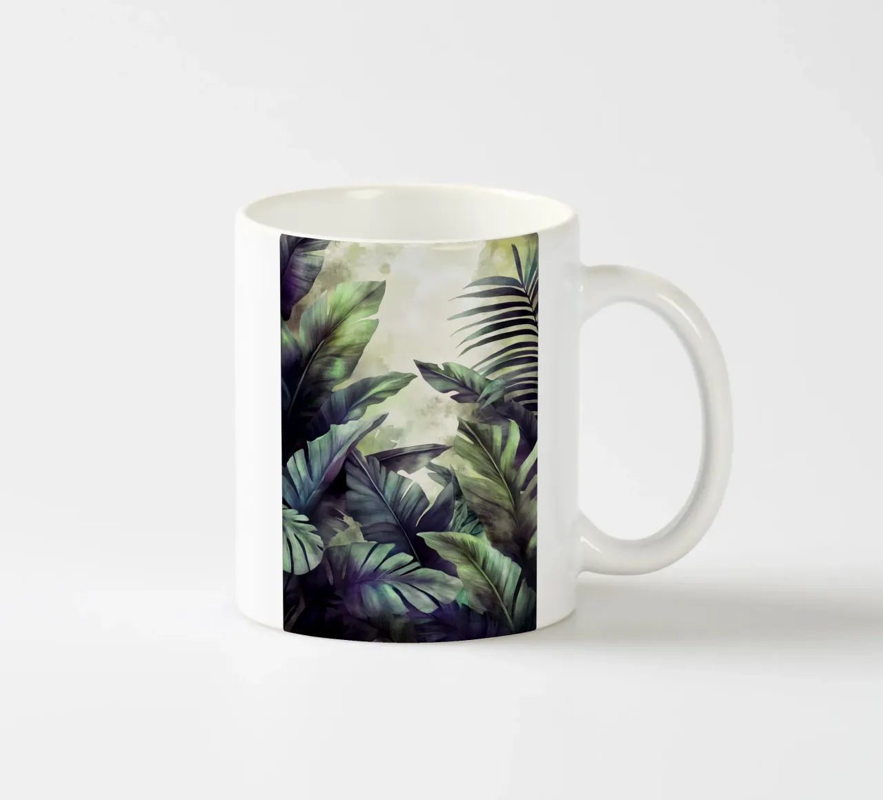 Foglie di banane tropicali tazza in ceramica da Justyna Jaszke JBJart