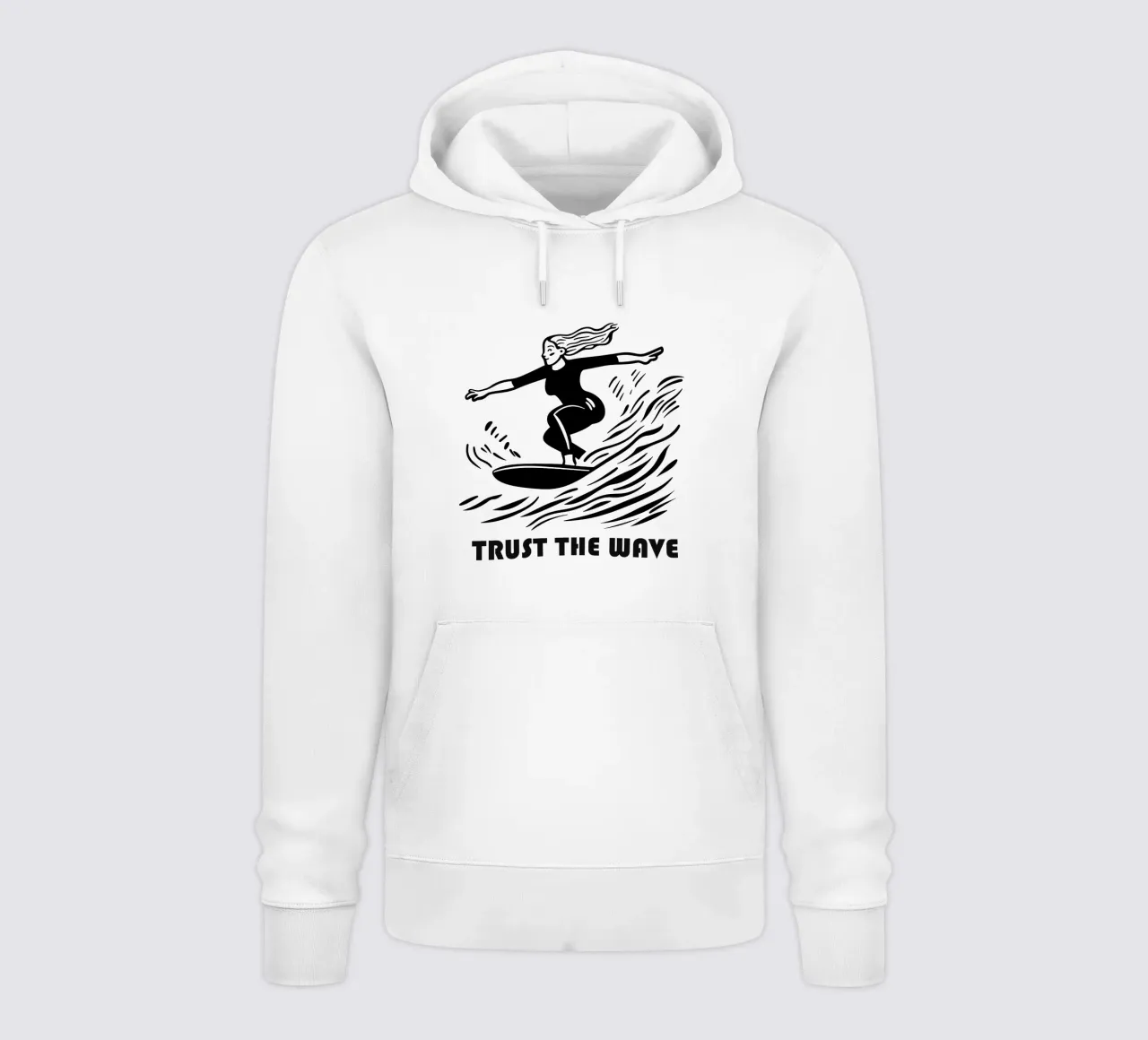 Trust The Wave | Surfer Design felpa con cappuccio da Autofocus