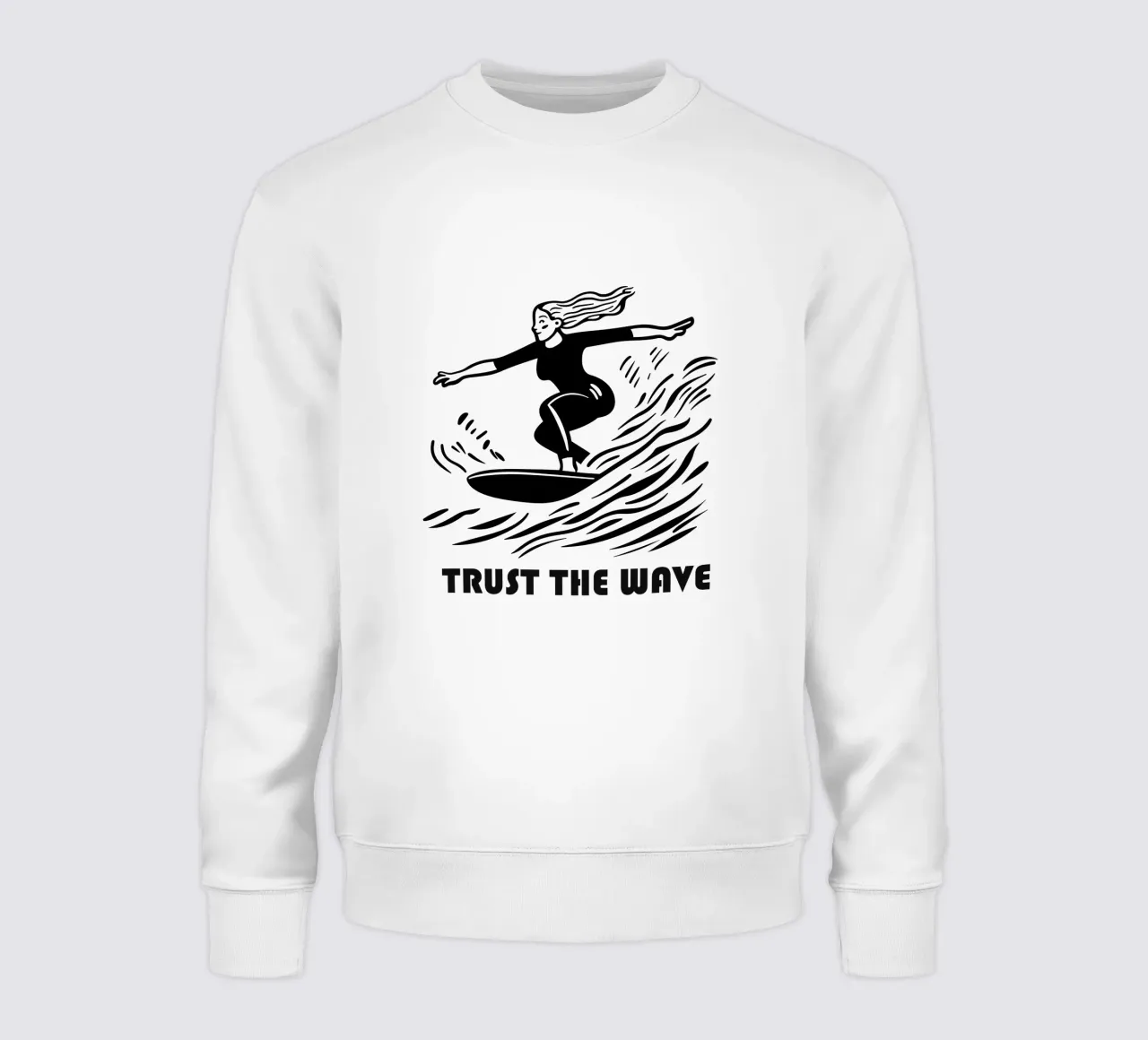 Trust The Wave | Surfer Design sweatshirt by Autofocus