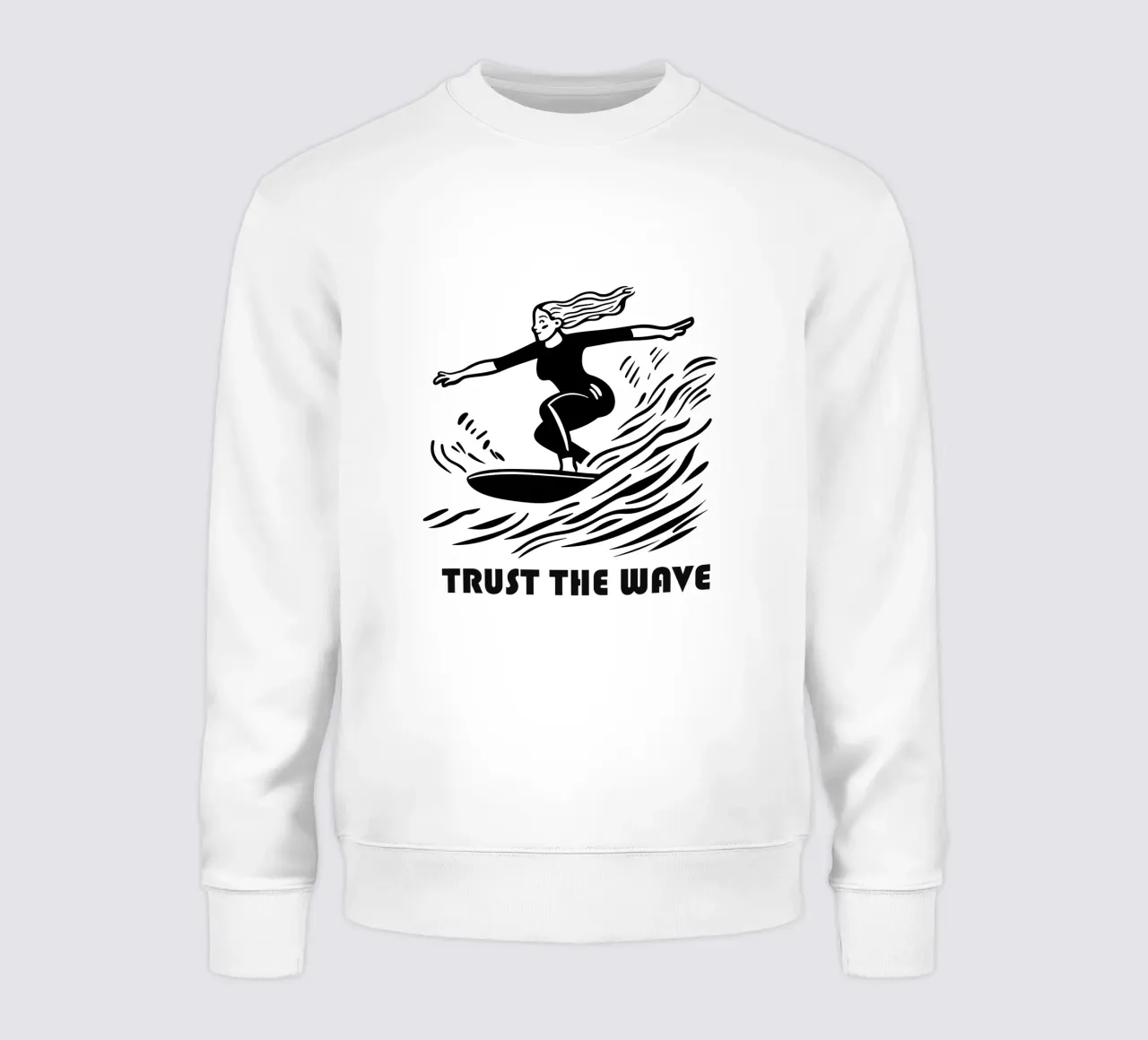 Trust The Wave | Surfer Design felpa da Autofocus