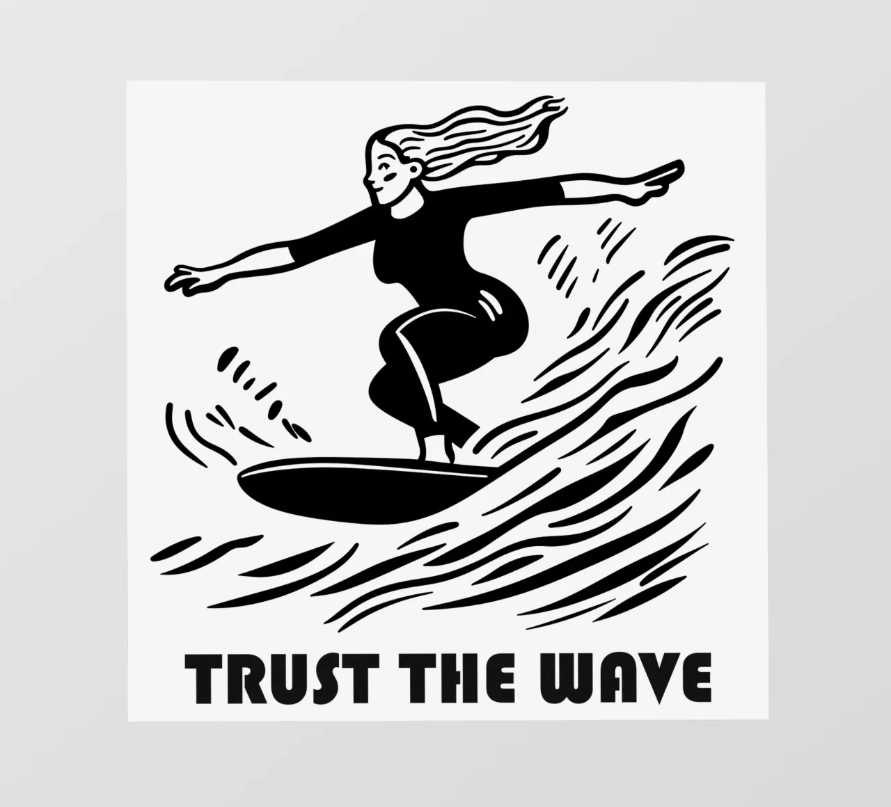 Trust The Wave | Surfer Design pellicola backlit da Autofocus