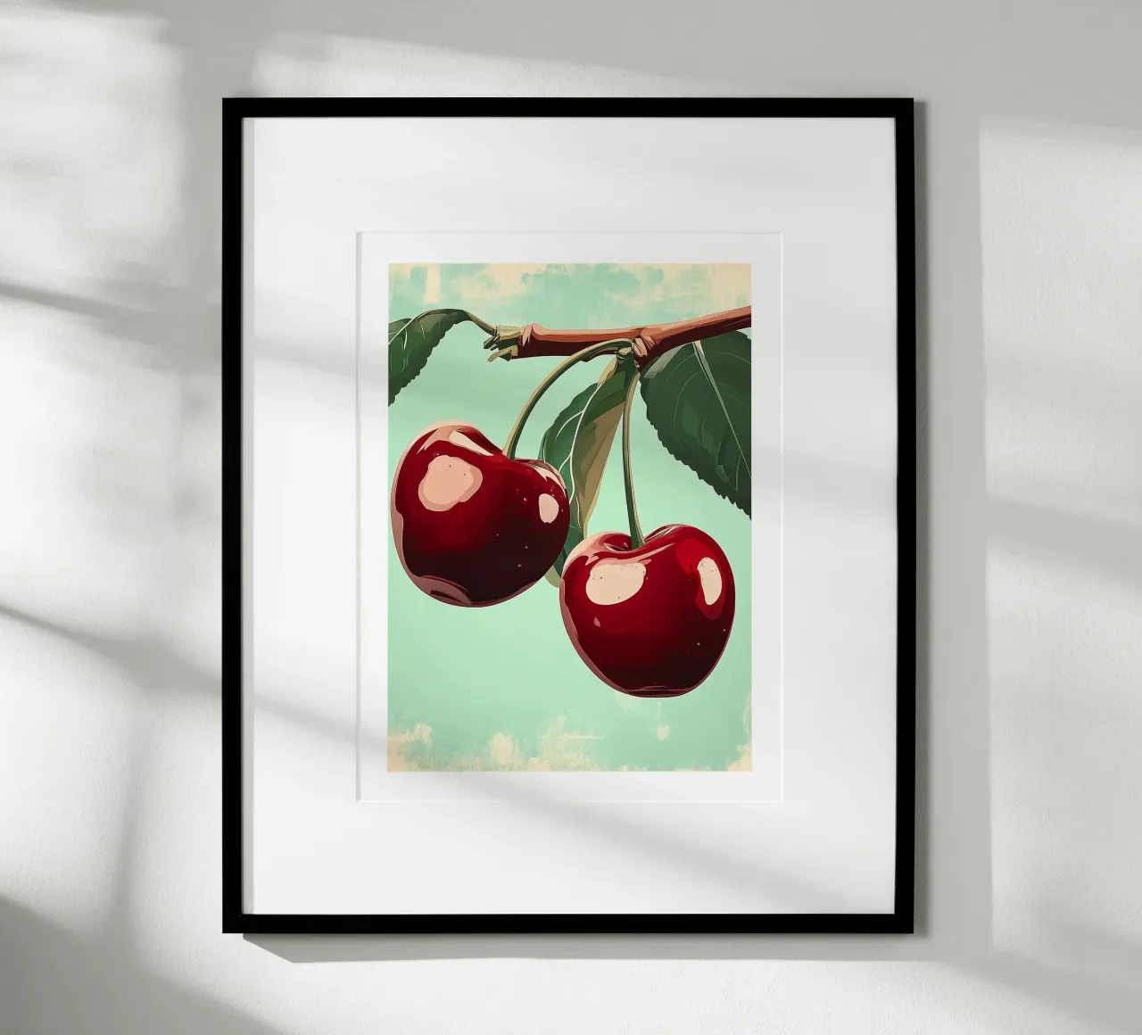 Kirschenduett an einem Zweig Poster von Spice & Style