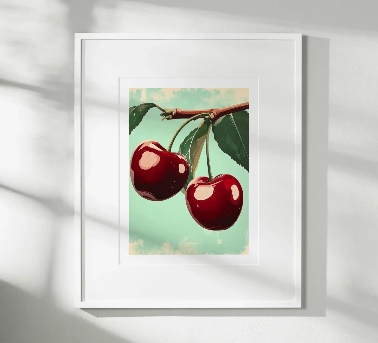 Kirschenduett an einem Zweig Poster von Spice & Style