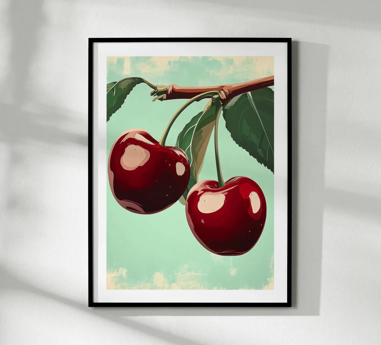 Kirschenduett an einem Zweig Poster von Spice & Style