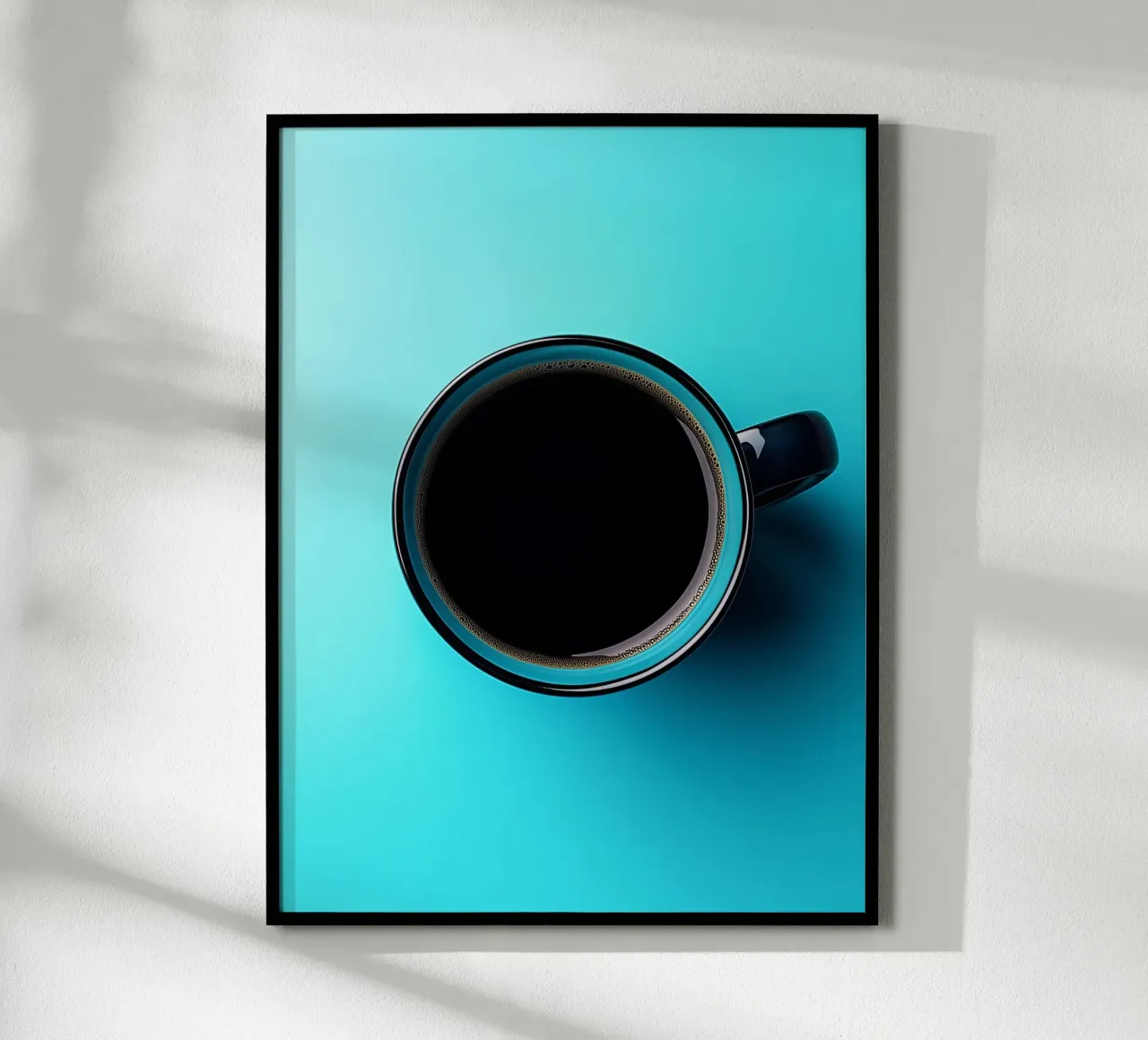 Schwarze Kaffeetasse von oben Hahnemühle von Spice & Style