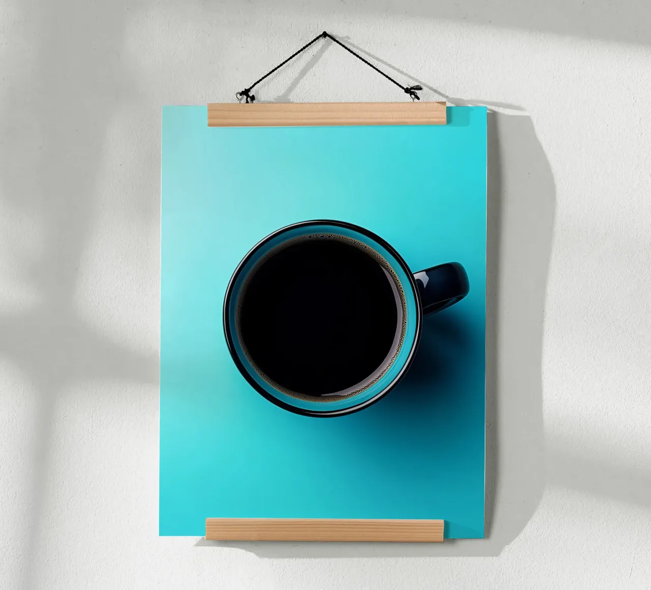 Schwarze Kaffeetasse von oben Hahnemühle von Spice & Style