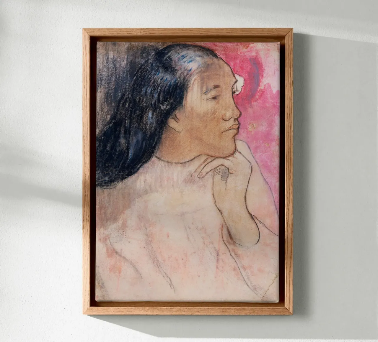 Abstracte vrouw - Paul Gauguin canvas met Baklijst van Second Canvas