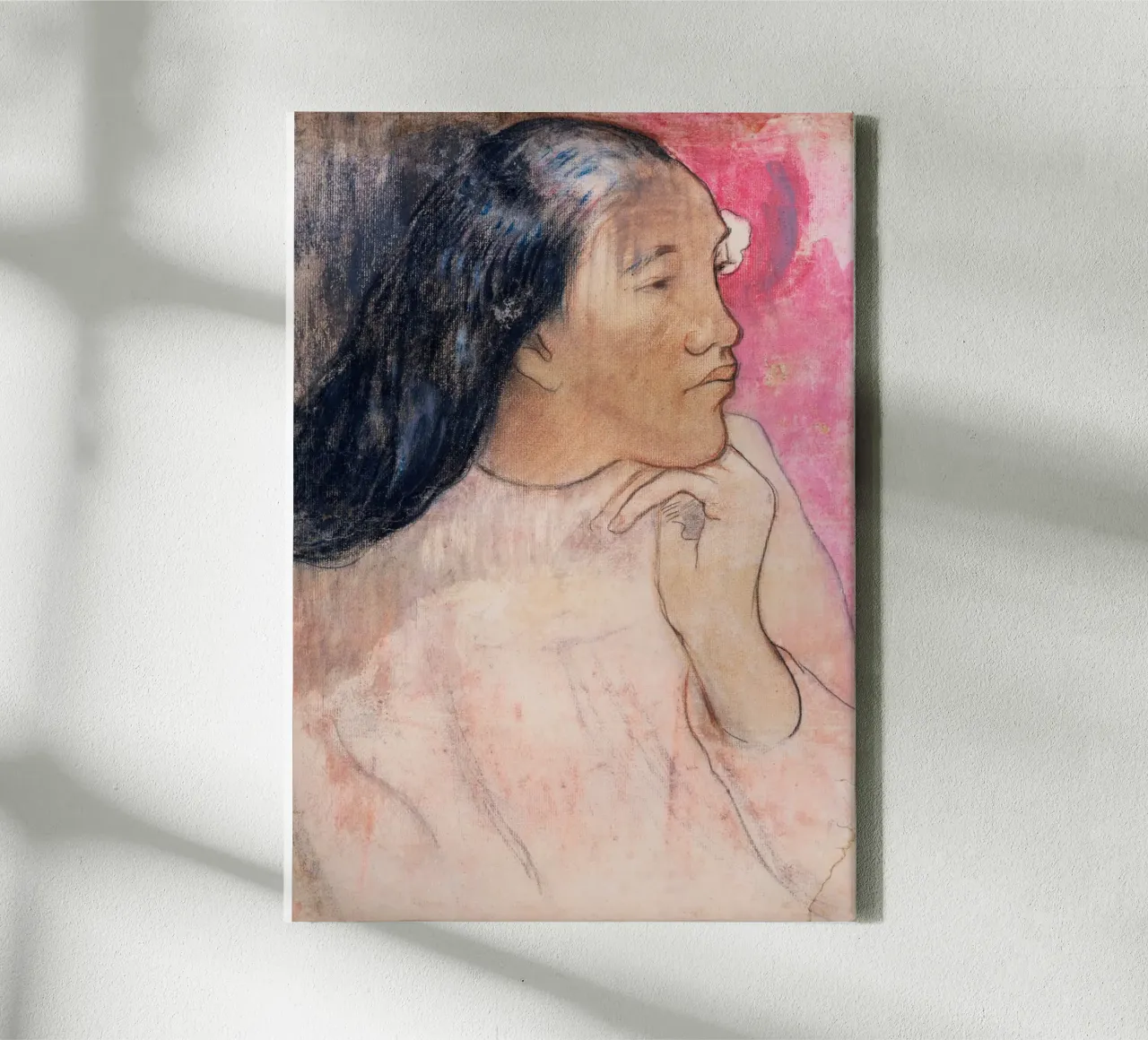 Abstracte vrouw - Paul Gauguin canvas met Baklijst van Second Canvas