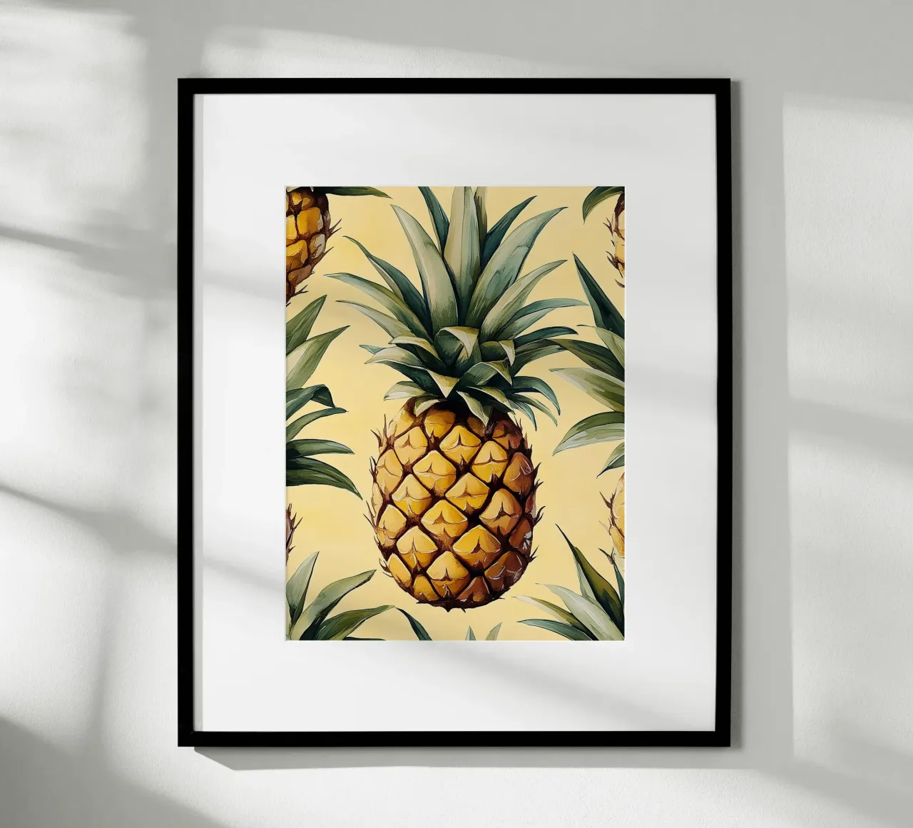 Ananas sur fond jaune hahnemühle de Spice & Style