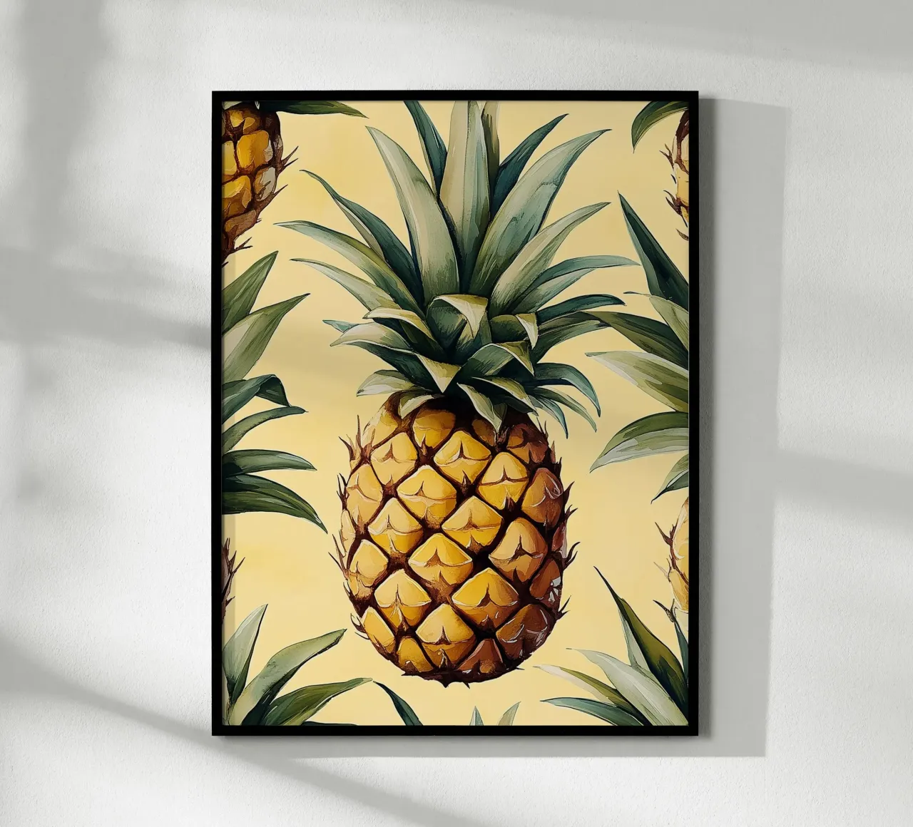 Ananas sur fond jaune hahnemühle de Spice & Style