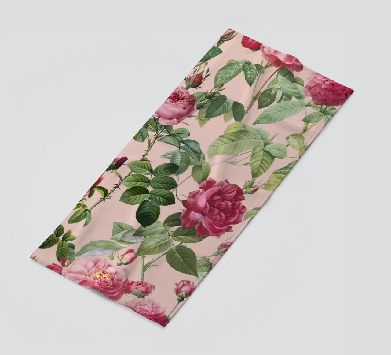 Fiori di rosa francese vintage Pierre-Joseph Redoute telo mare da Andrea Haase Floral Passion