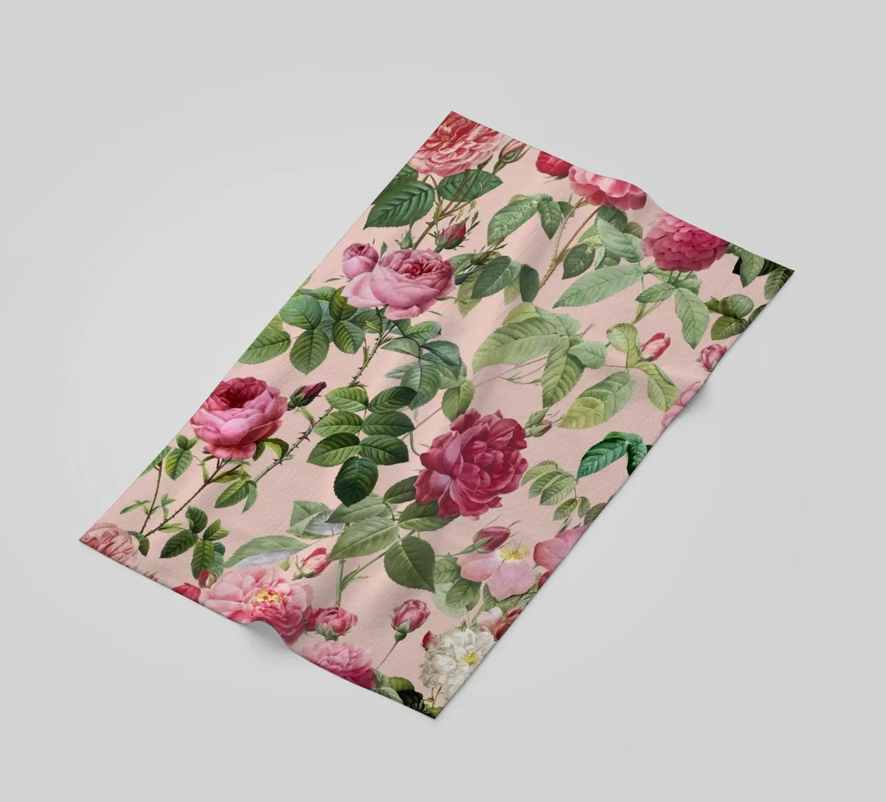 Fiori di rosa francese vintage Pierre-Joseph Redoute telo mare da Andrea Haase Floral Passion