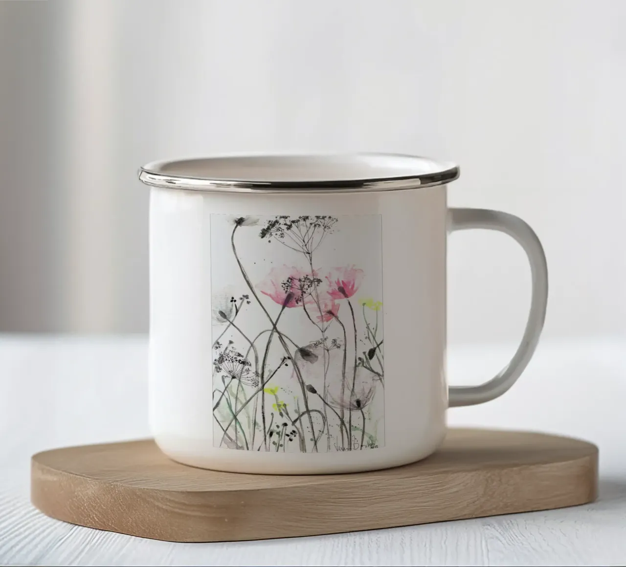 Blumen tazza in smalto da Verena Bonath | 21st aesthetics