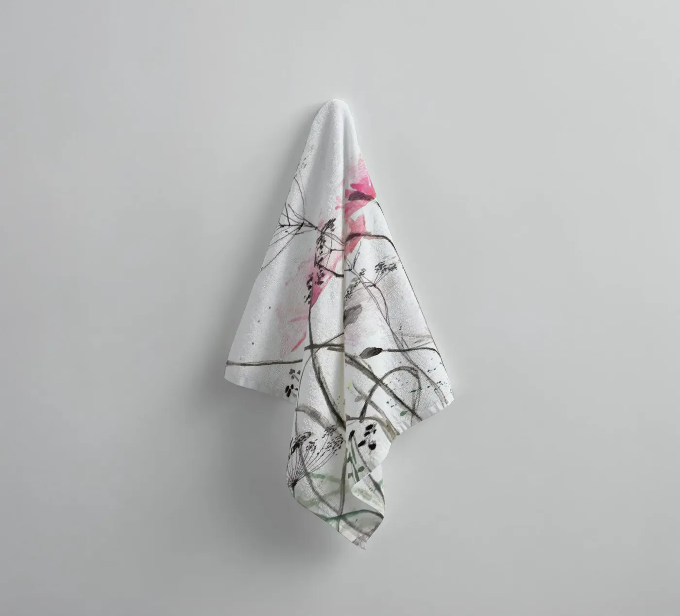 Blumen badhanddoek van Verena Bonath | 21st aesthetics