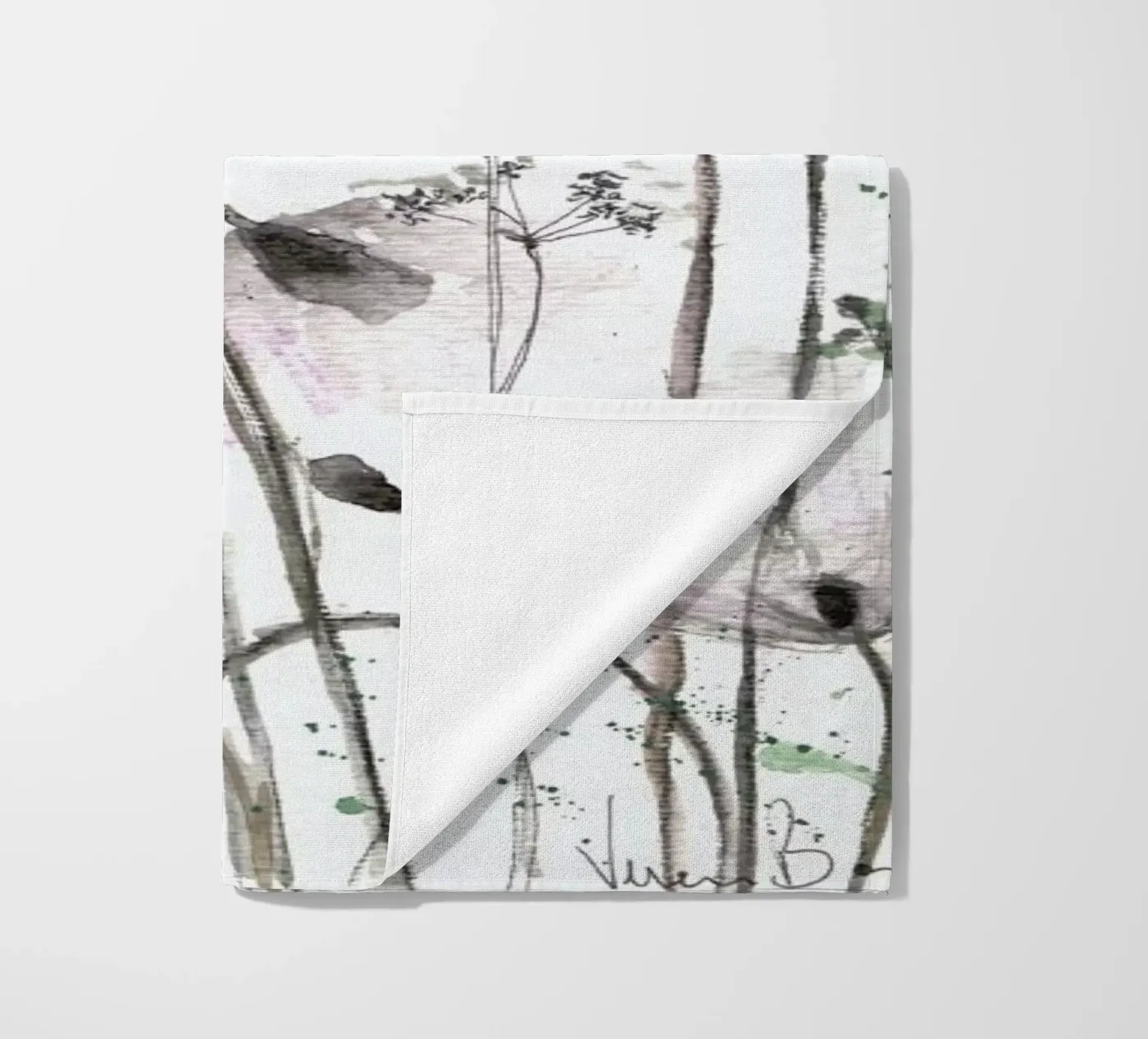 Blumen strandhanddoek van Verena Bonath | 21st aesthetics