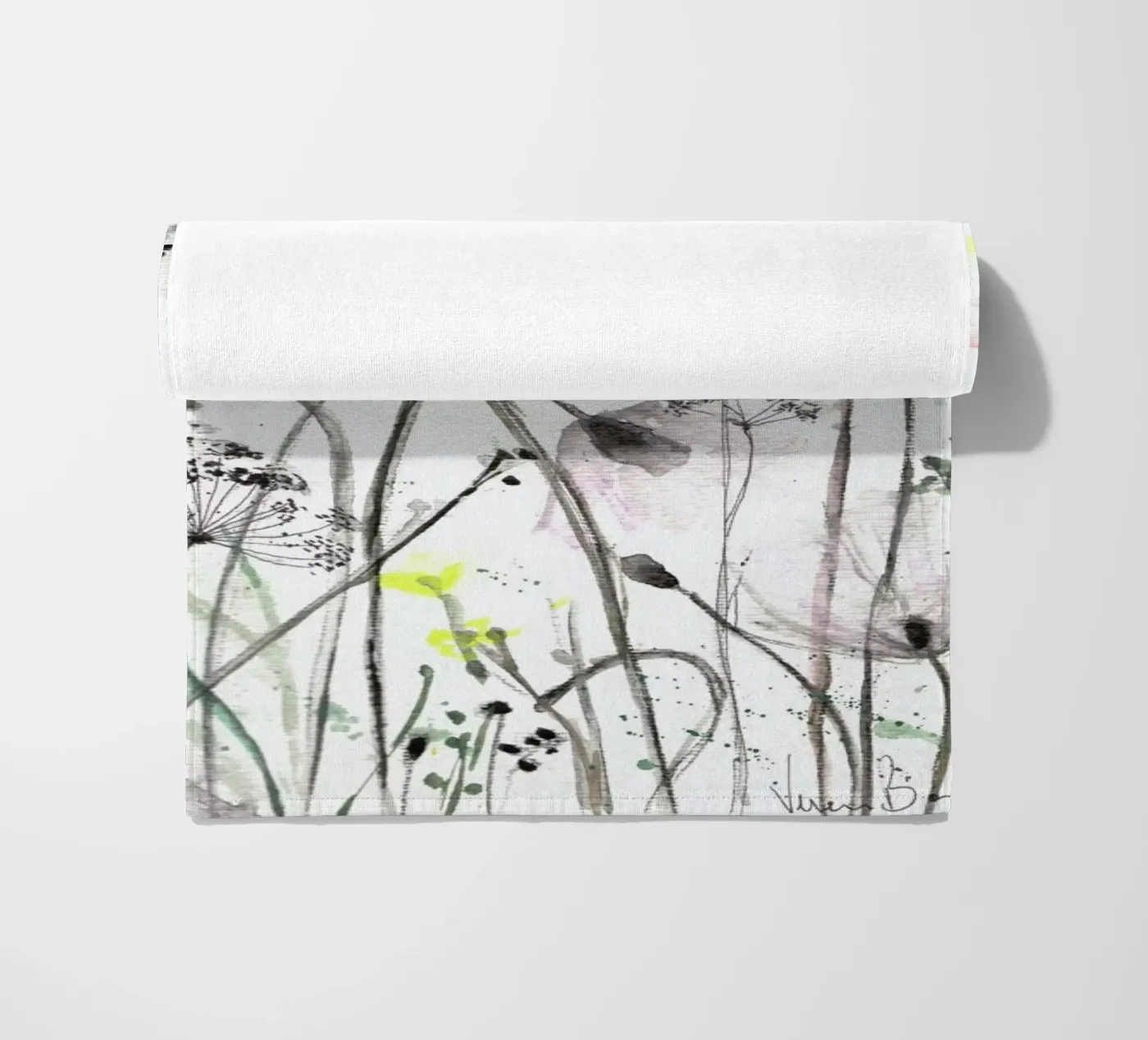 Blumen strandhanddoek van Verena Bonath | 21st aesthetics