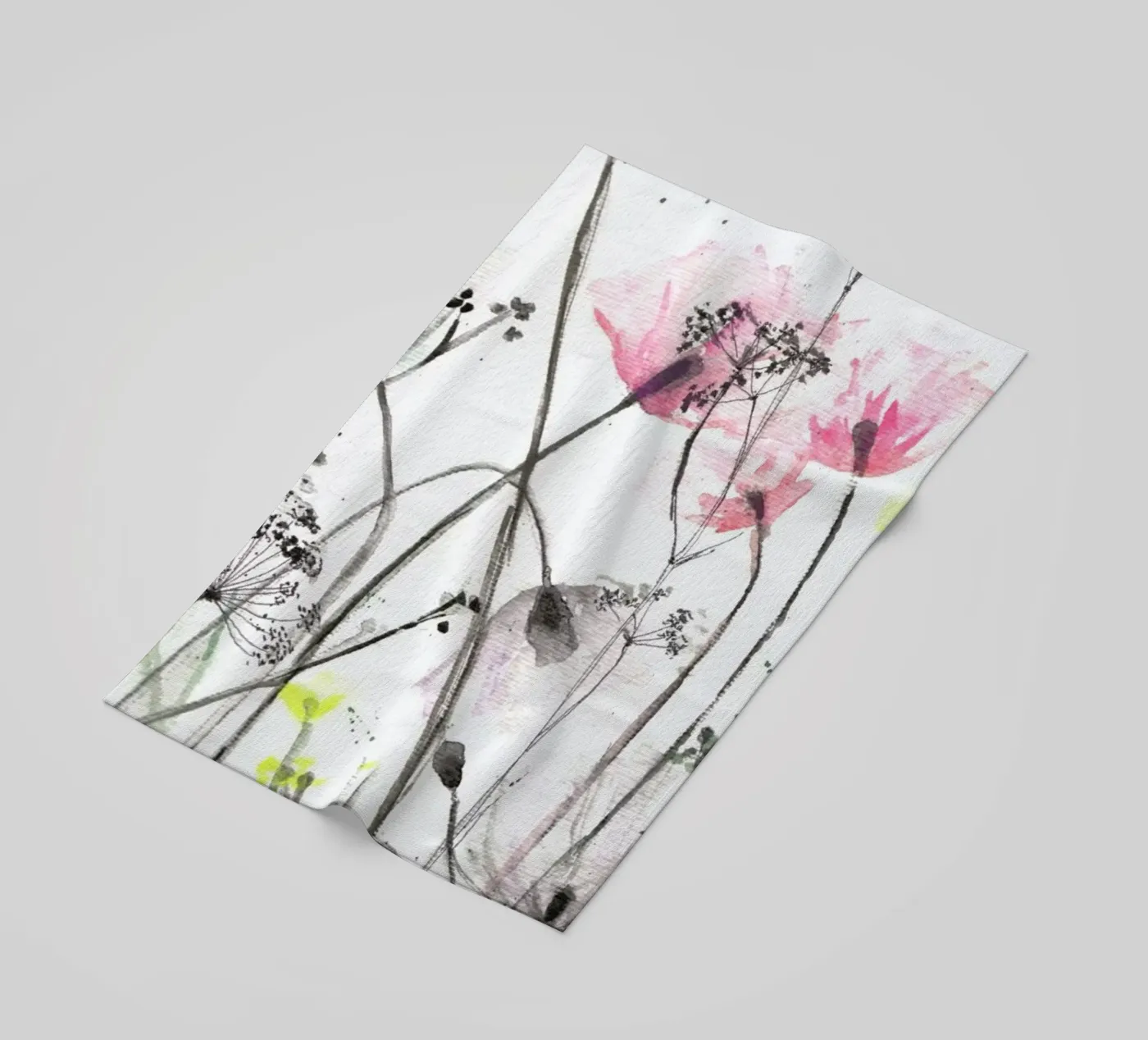 Blumen strandhanddoek van Verena Bonath | 21st aesthetics