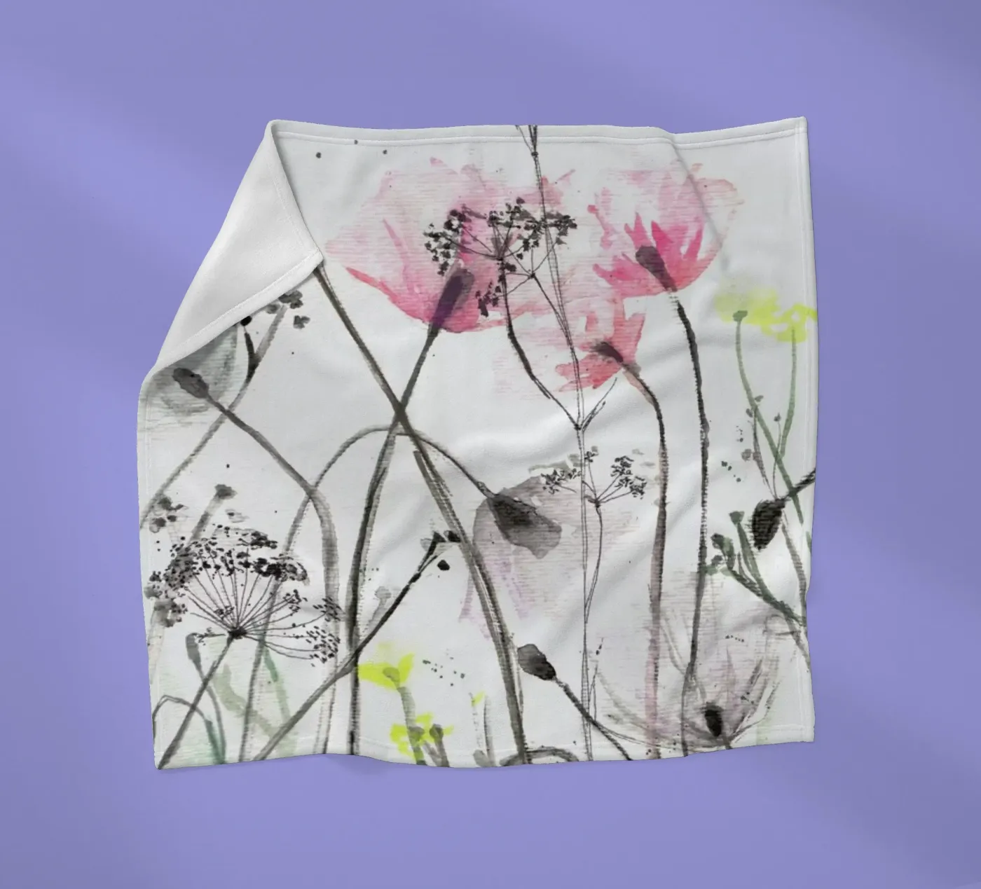 Blumen fleece blanket by Verena Bonath | 21st aesthetics