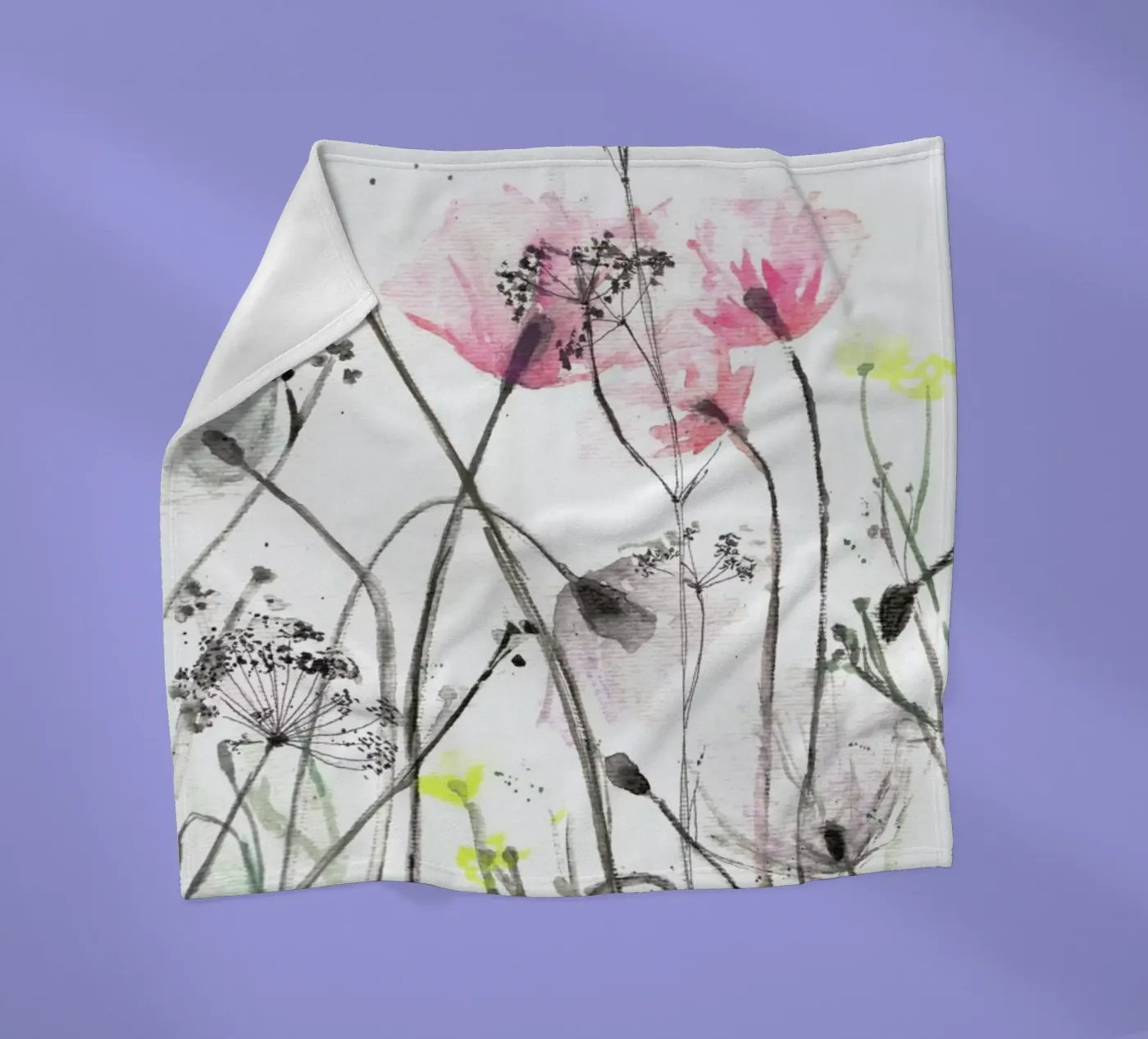 Blumen fleecedeken van Verena Bonath | 21st aesthetics