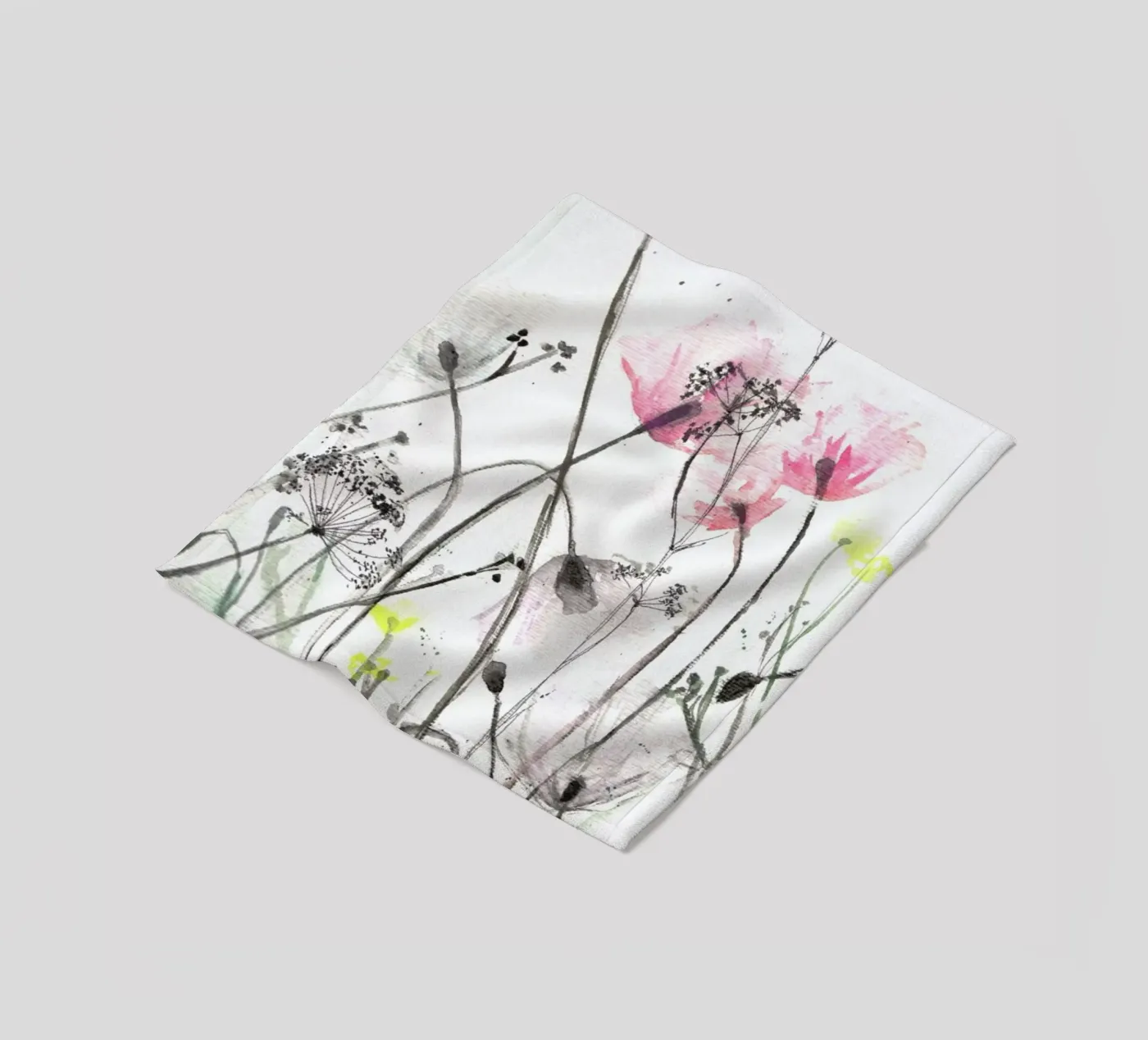 Blumen fleecedeken van Verena Bonath | 21st aesthetics