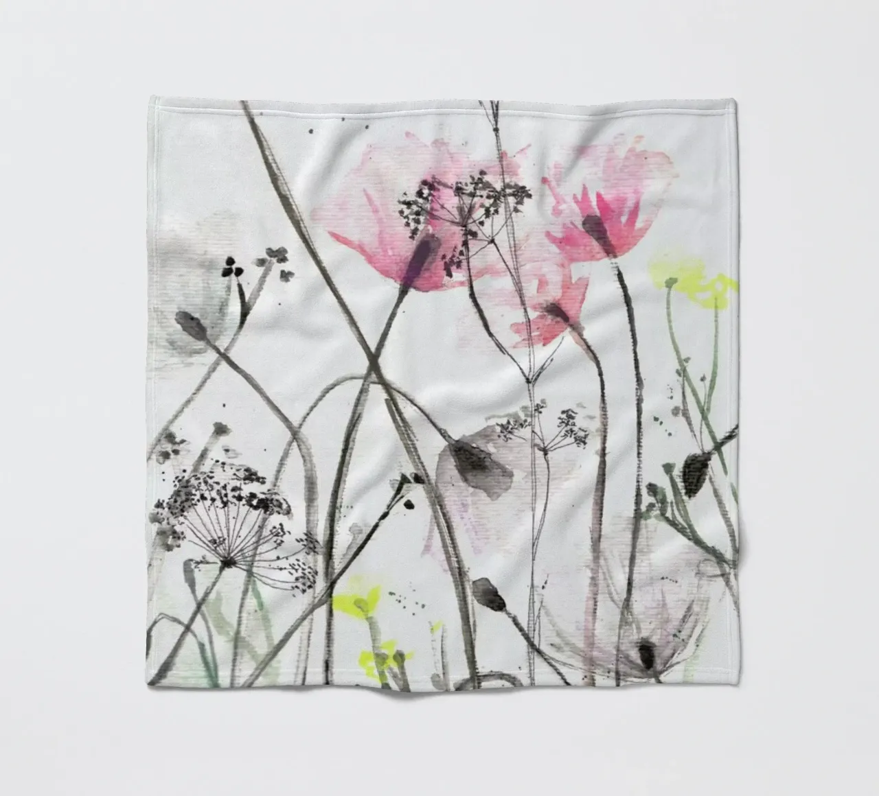 Blumen fleecedeken van Verena Bonath | 21st aesthetics