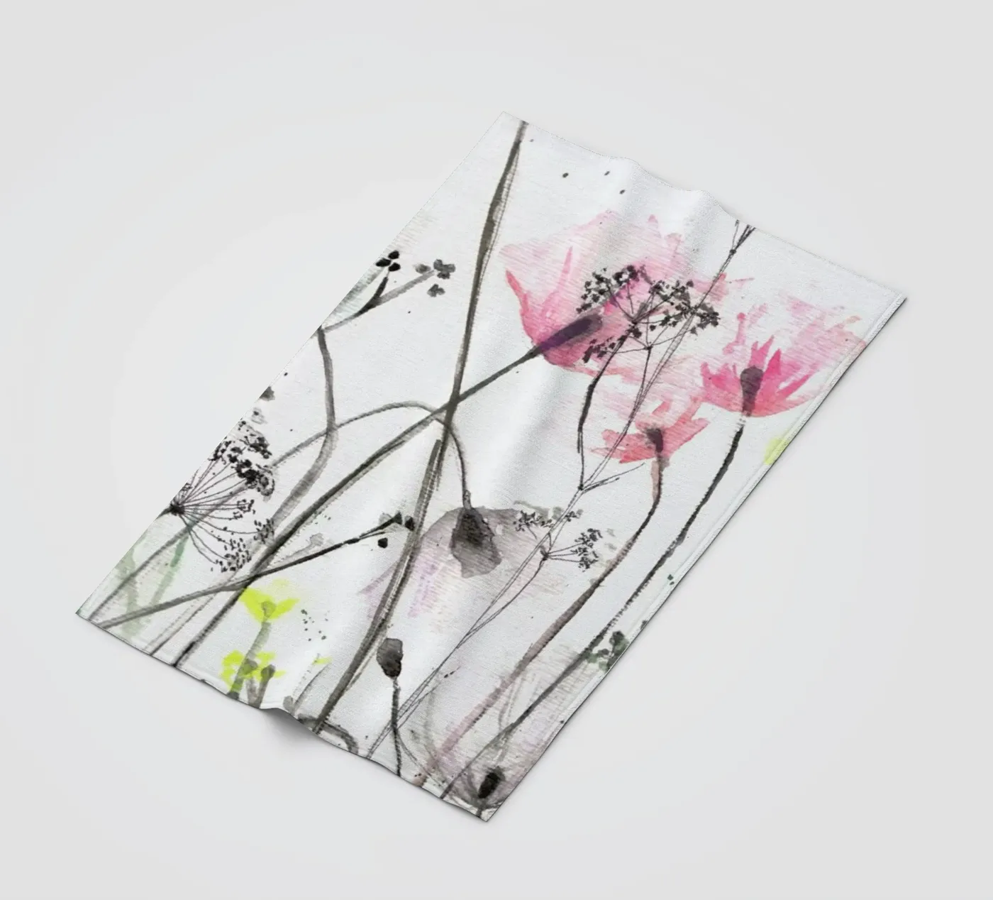 Blumen fleecedeken van Verena Bonath | 21st aesthetics