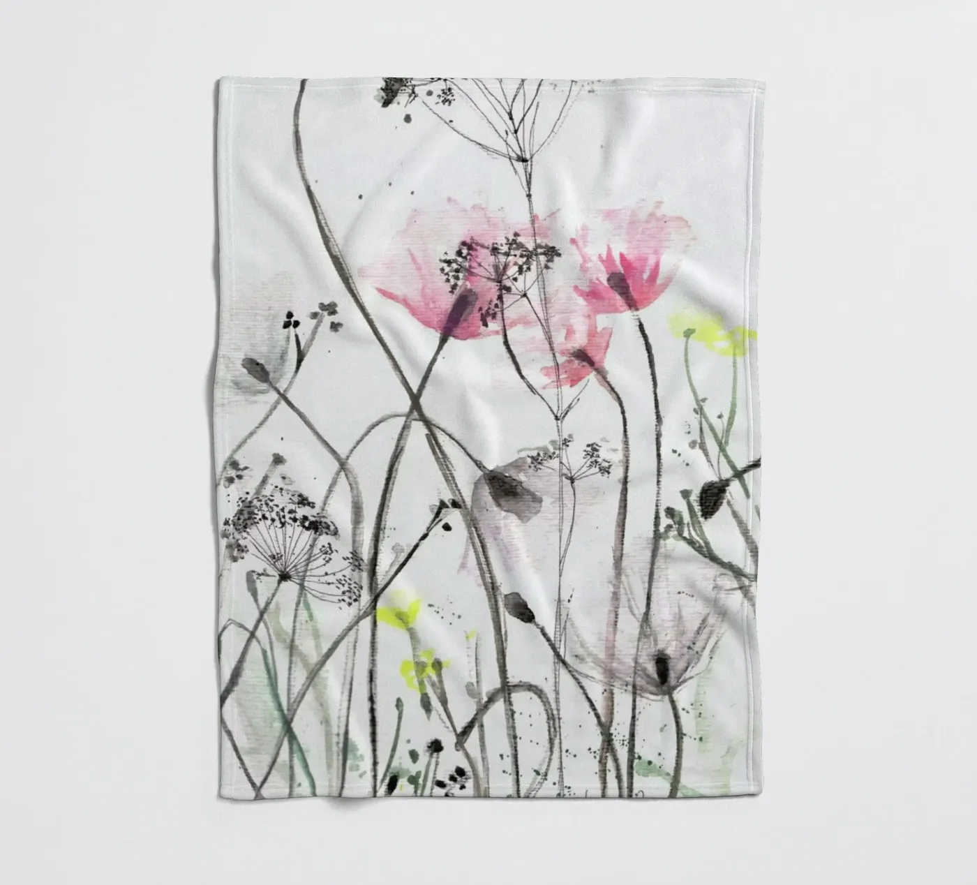 Blumen fleecedeken van Verena Bonath | 21st aesthetics