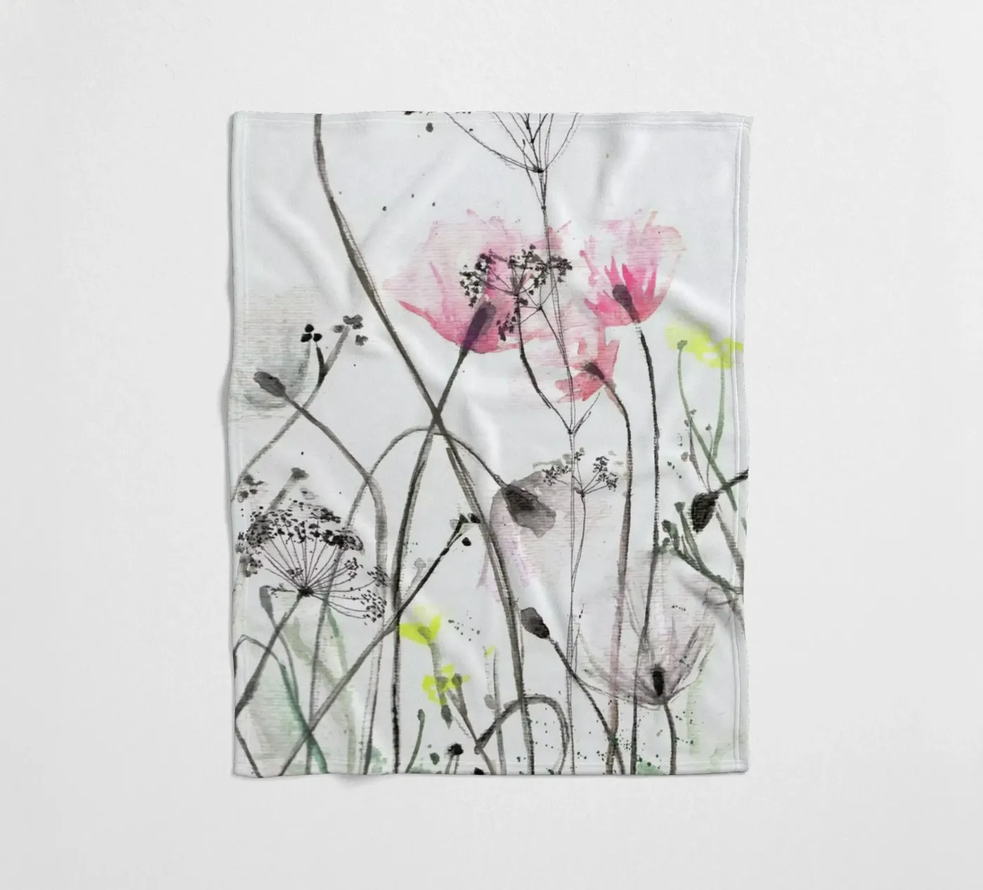 Blumen fleecedeken van Verena Bonath | 21st aesthetics