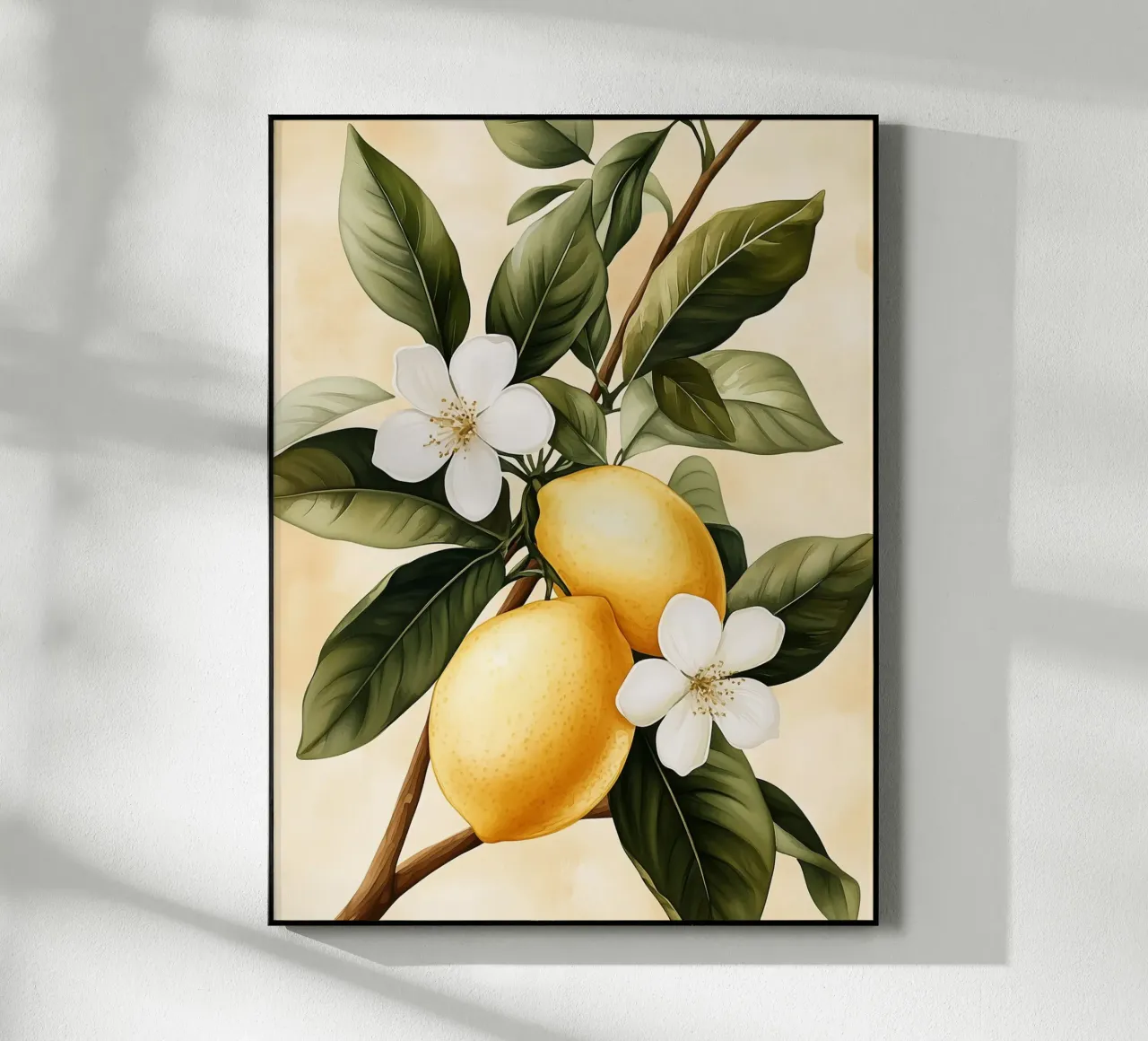 Limoni e fiori bianchi plexiglass da Spice & Style