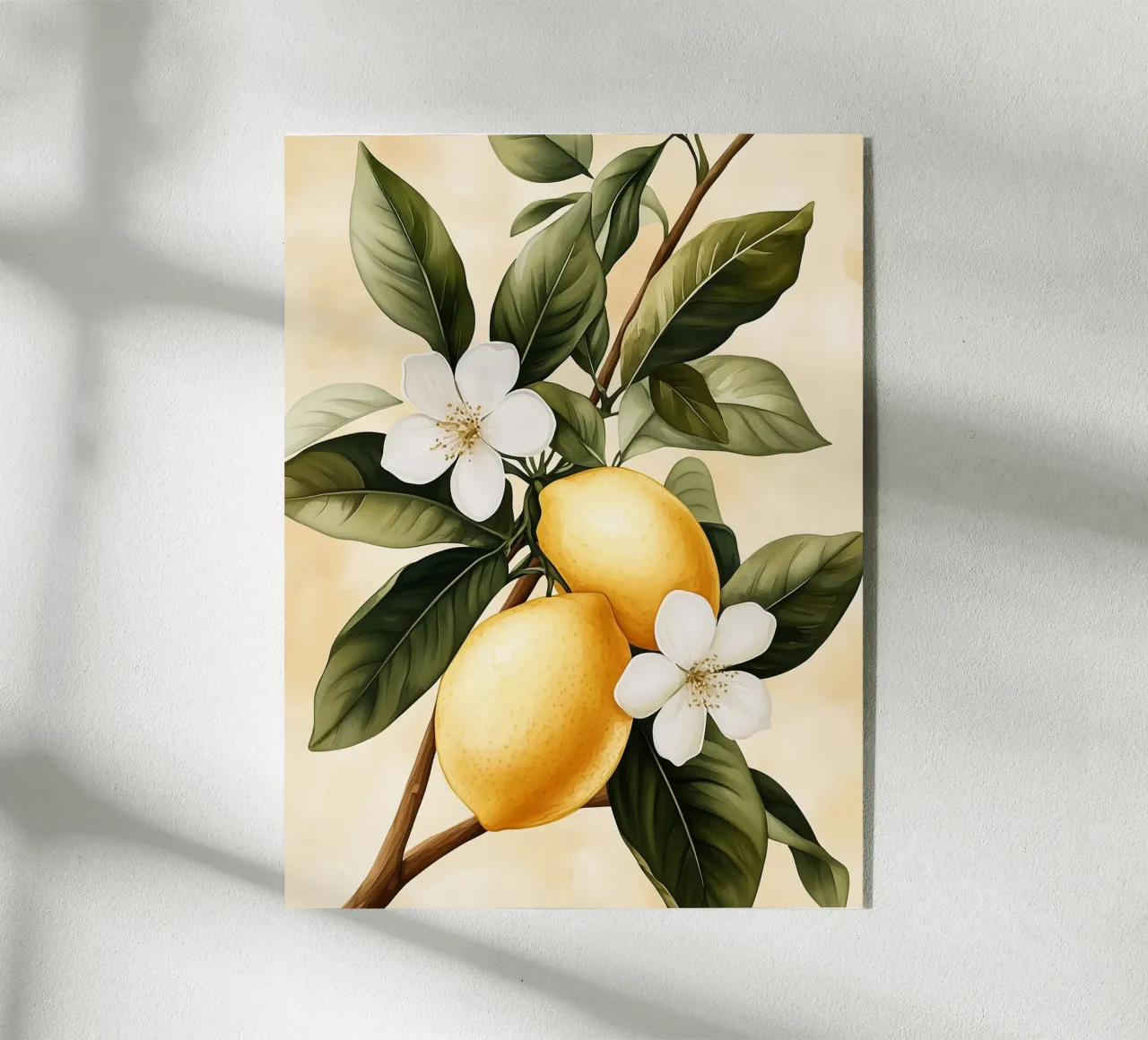 Limoni e fiori bianchi plexiglass da Spice & Style