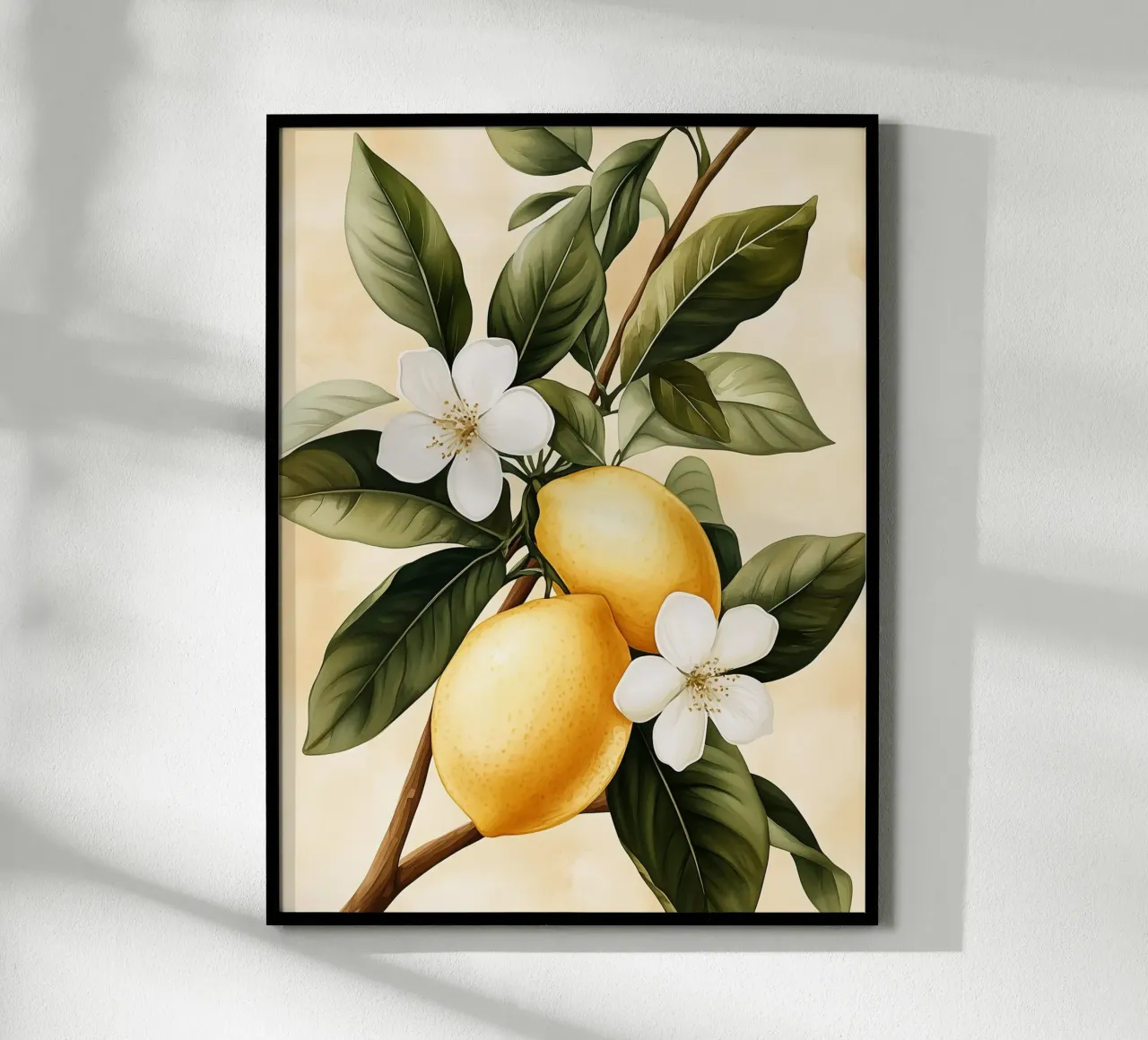 Limoni e fiori bianchi poster da Spice & Style