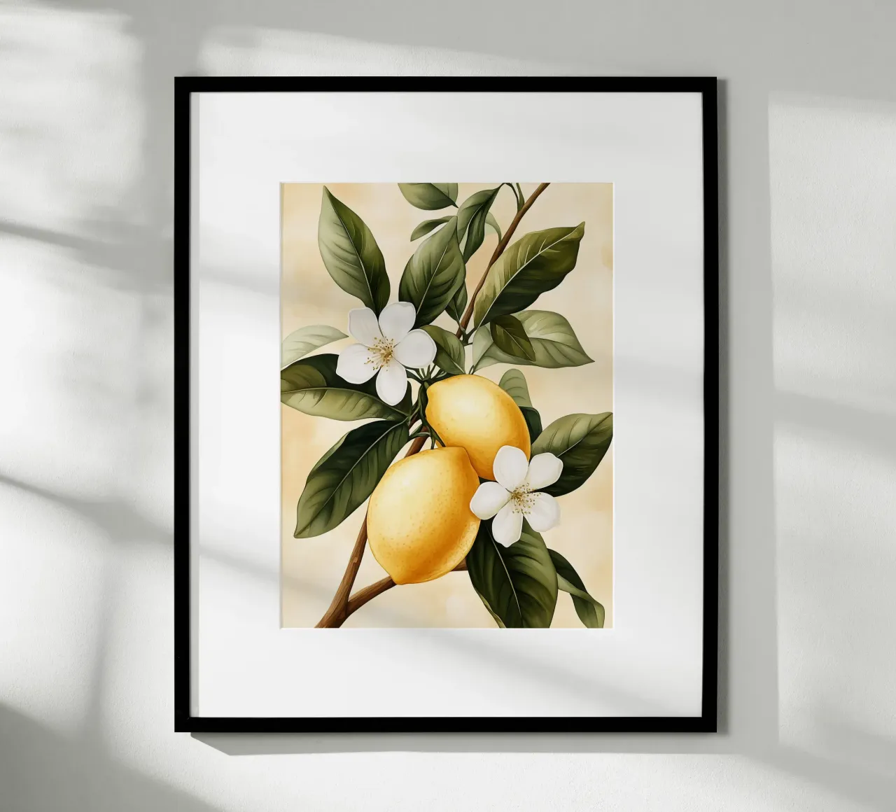 Limoni e fiori bianchi poster da Spice & Style