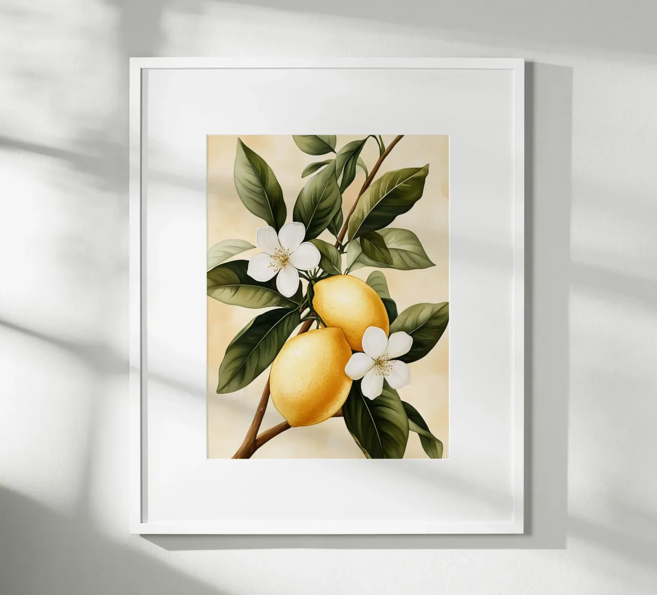 Limoni e fiori bianchi poster da Spice & Style