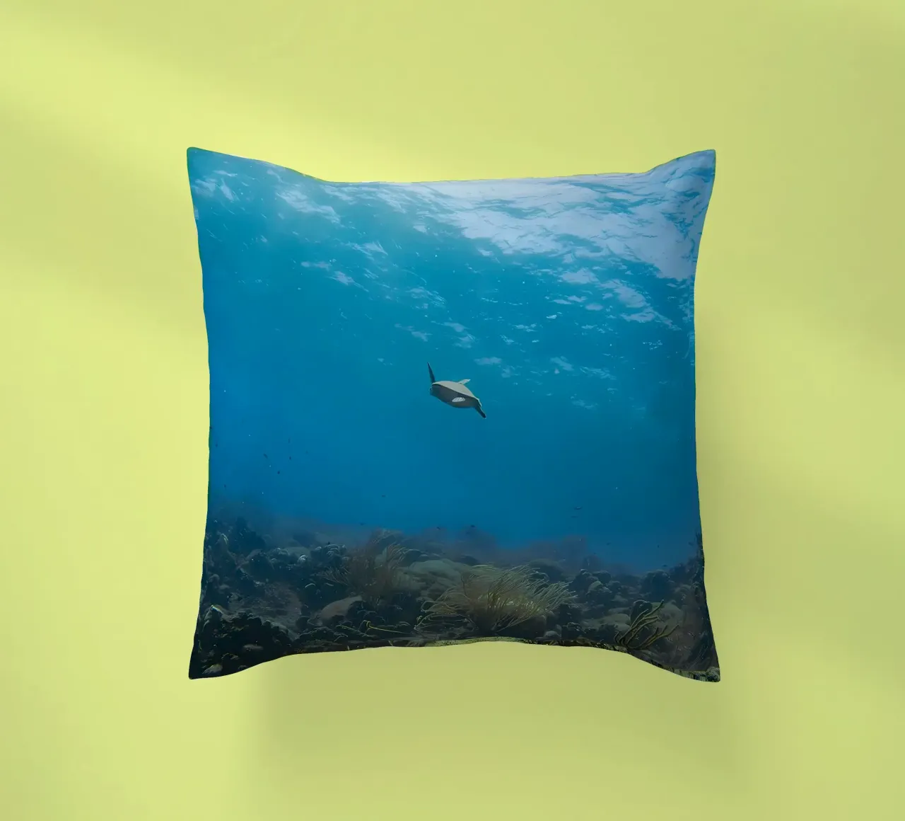 Dwarf Cuttlefish Bubble Bokeh decorative cushion by Eames