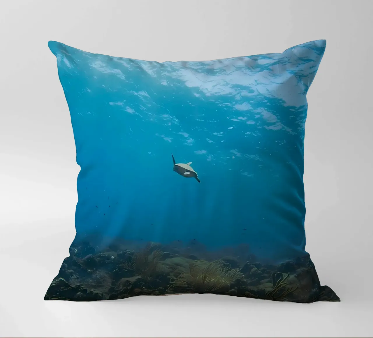 Dwarf Cuttlefish Bubble Bokeh decorative cushion by Eames