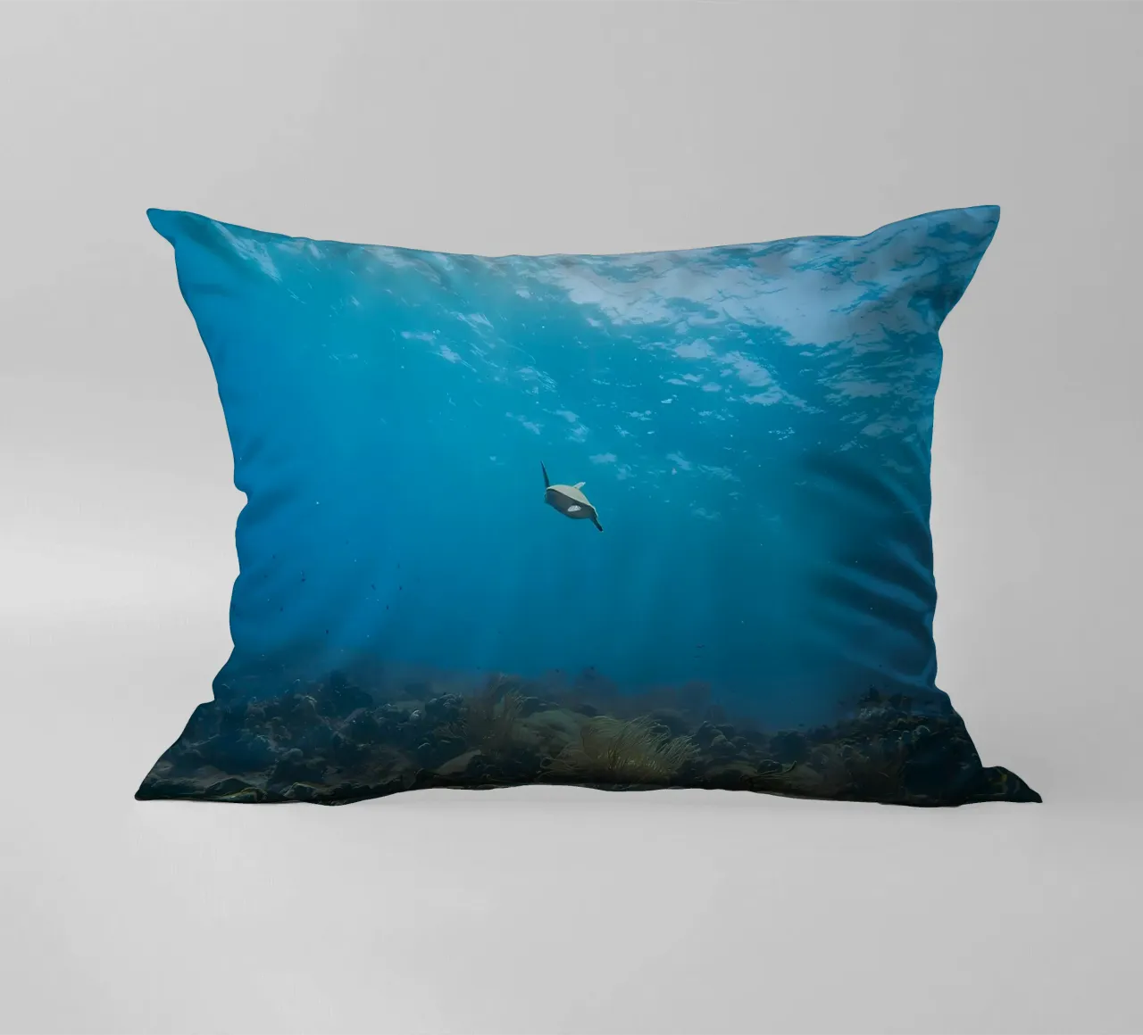 Dwarf Cuttlefish Bubble Bokeh decorative cushion by Eames