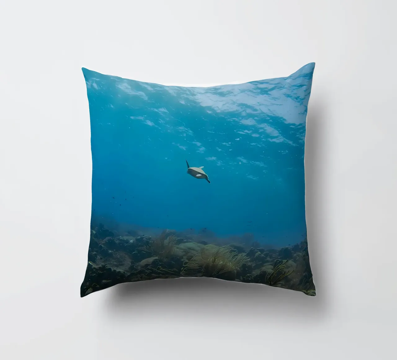 Dwarf Cuttlefish Bubble Bokeh decorative cushion by Eames