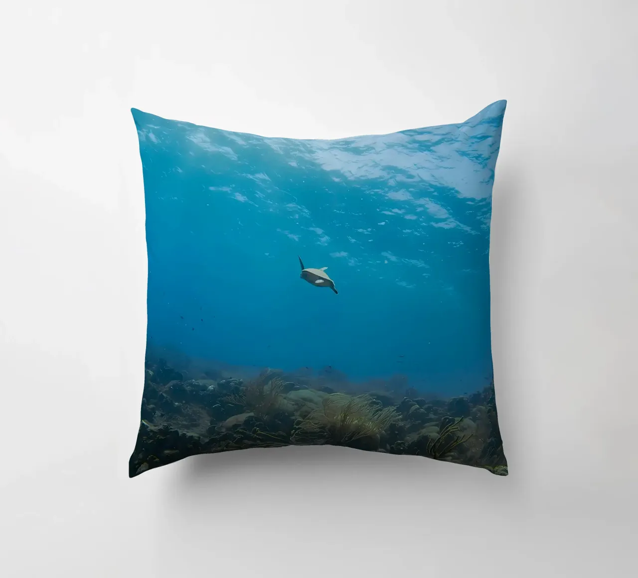 Dwarf Cuttlefish Bubble Bokeh decorative cushion by Eames