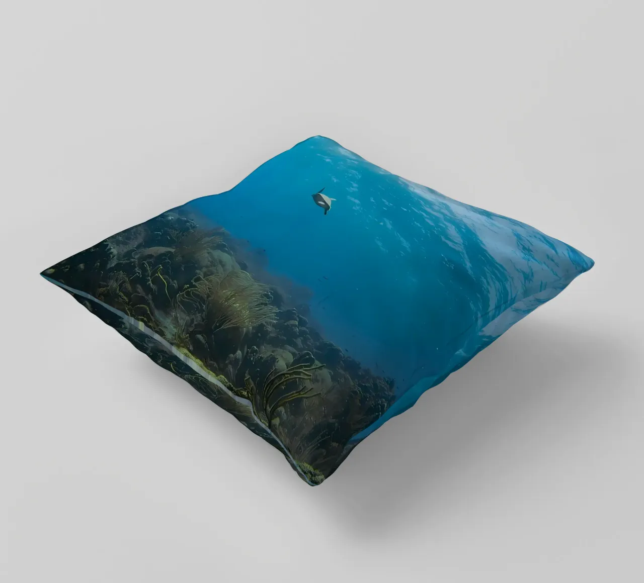 Dwarf Cuttlefish Bubble Bokeh decorative cushion by Eames