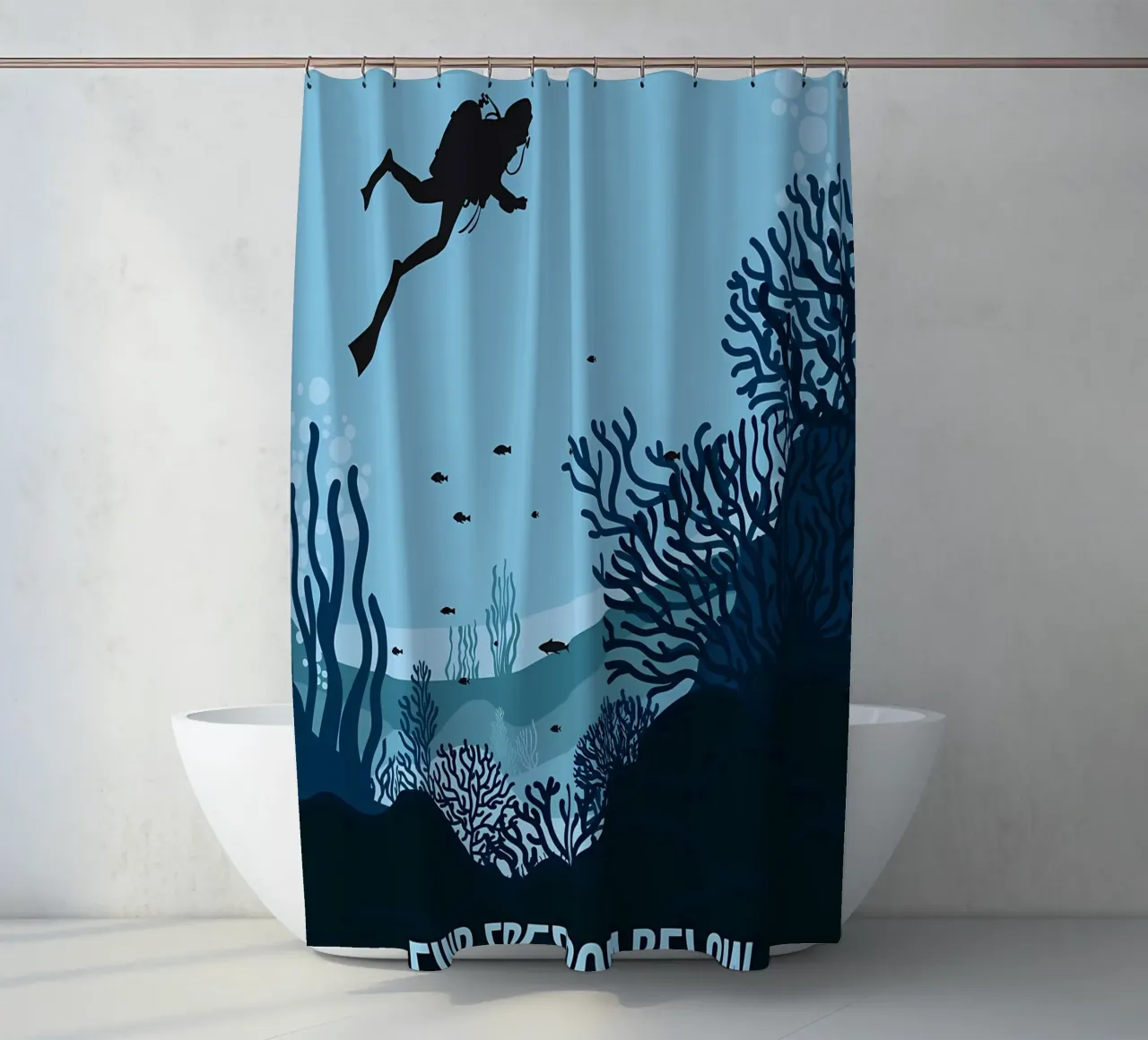 Cuttlefish with Color shower curtain by Eames