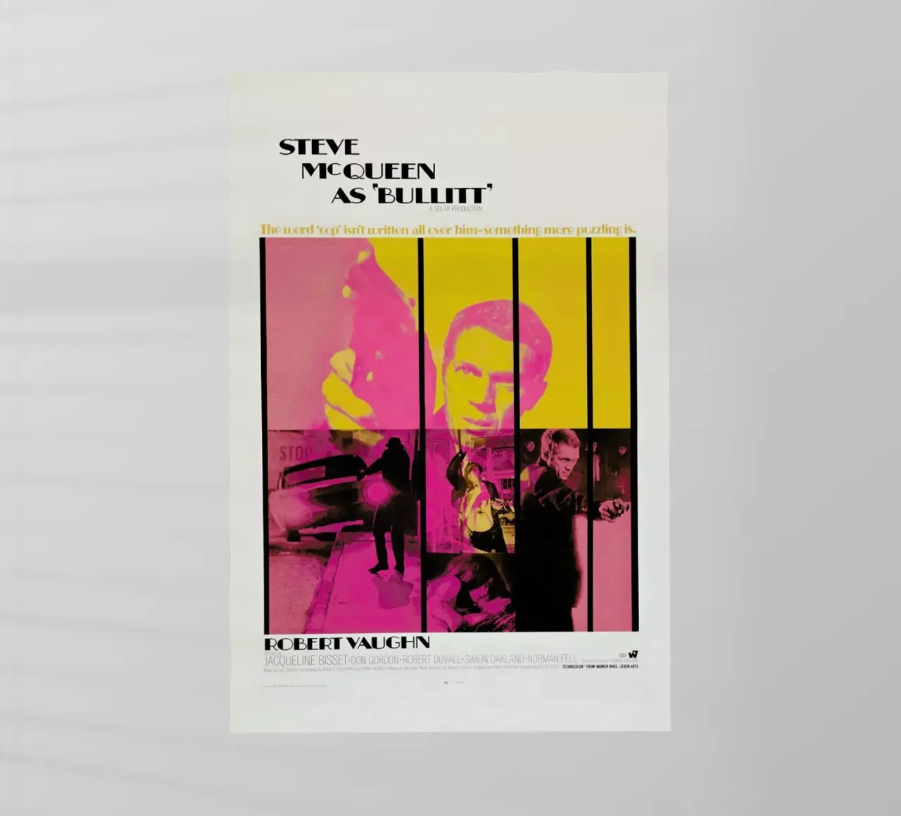 ‘Bullitt’ Retro Movie Poster pellicola backlit da Gallery Print and Art Limited