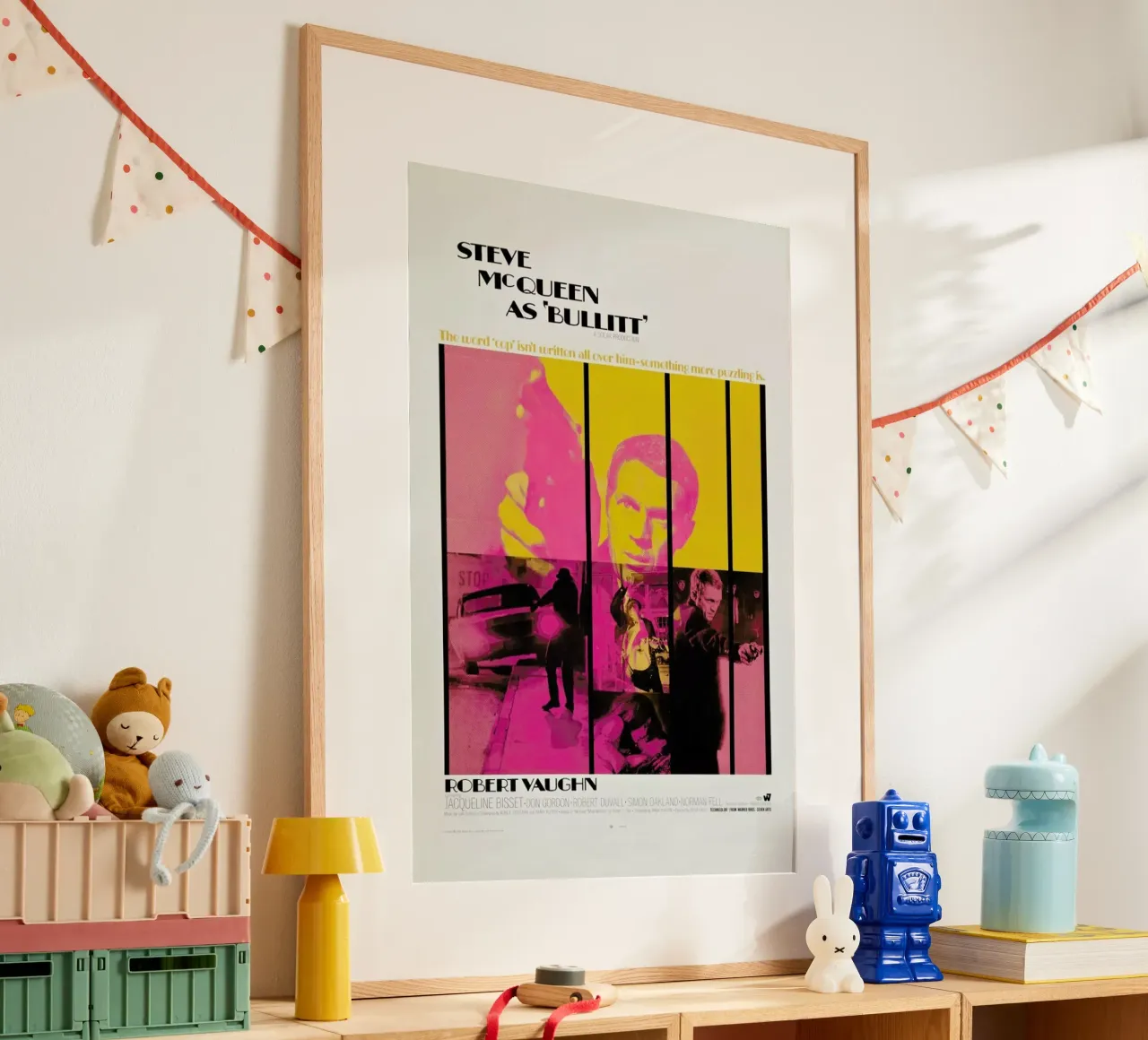 ‘Bullitt’ Retro Movie Poster carta hahnemühle da Gallery Print and Art Limited