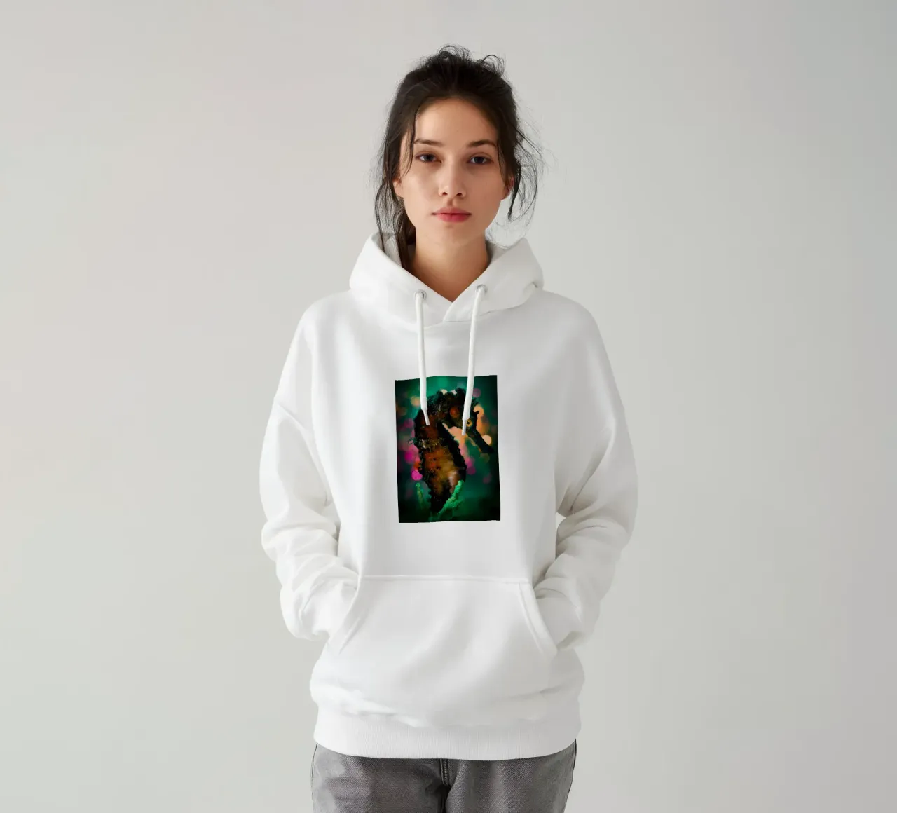 Pulpo de coco en concha sudadera con capucha de Eames