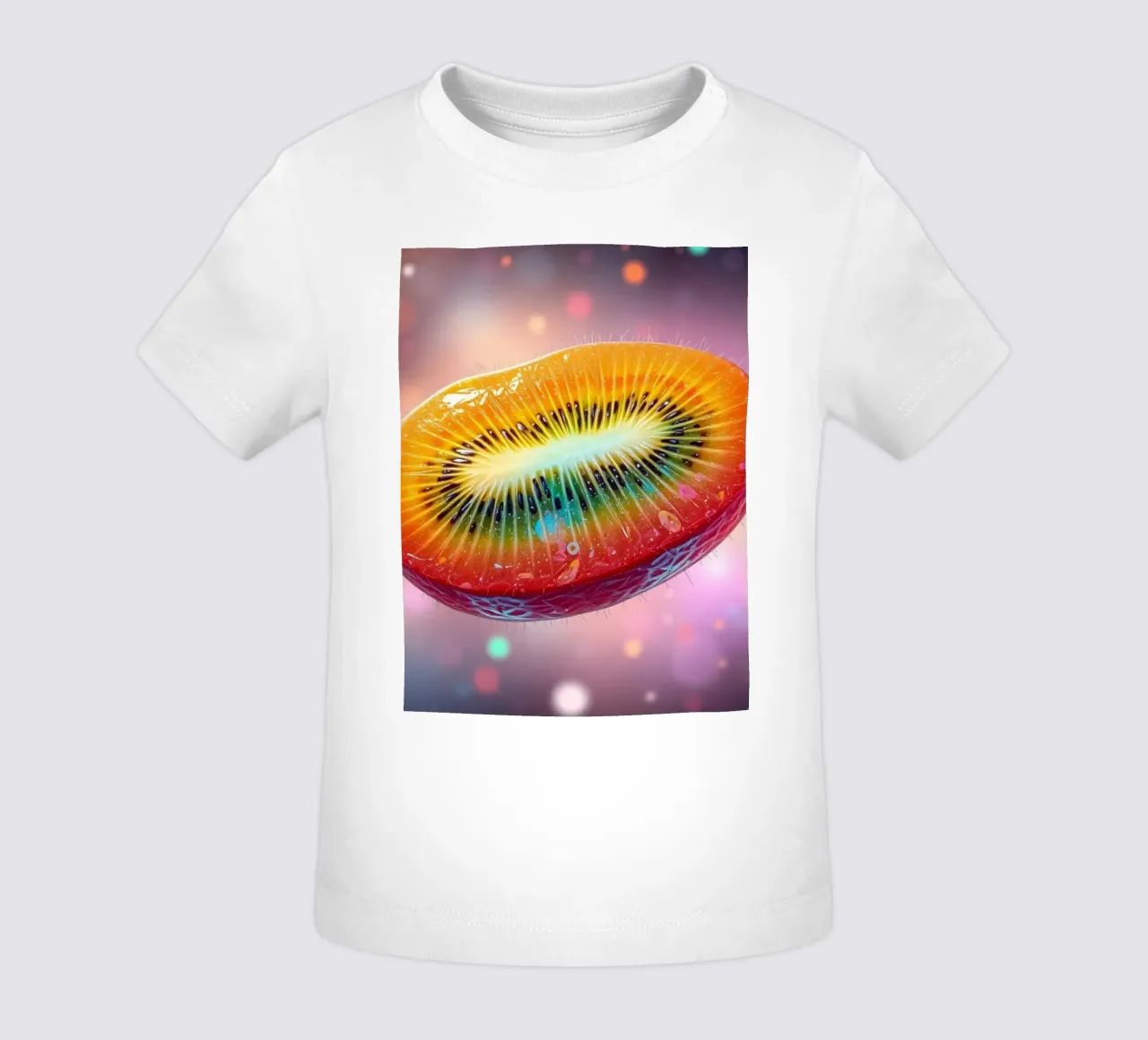 Vibrante arte astratta con uno spazio colorato per la frutta maglietta neonato da DesignDoodle