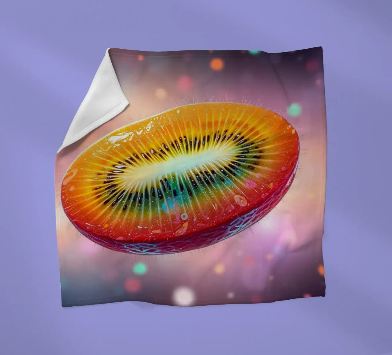 Art abstrait vibrant représentant un espace fruitier coloré plaid polaire de DesignDoodle